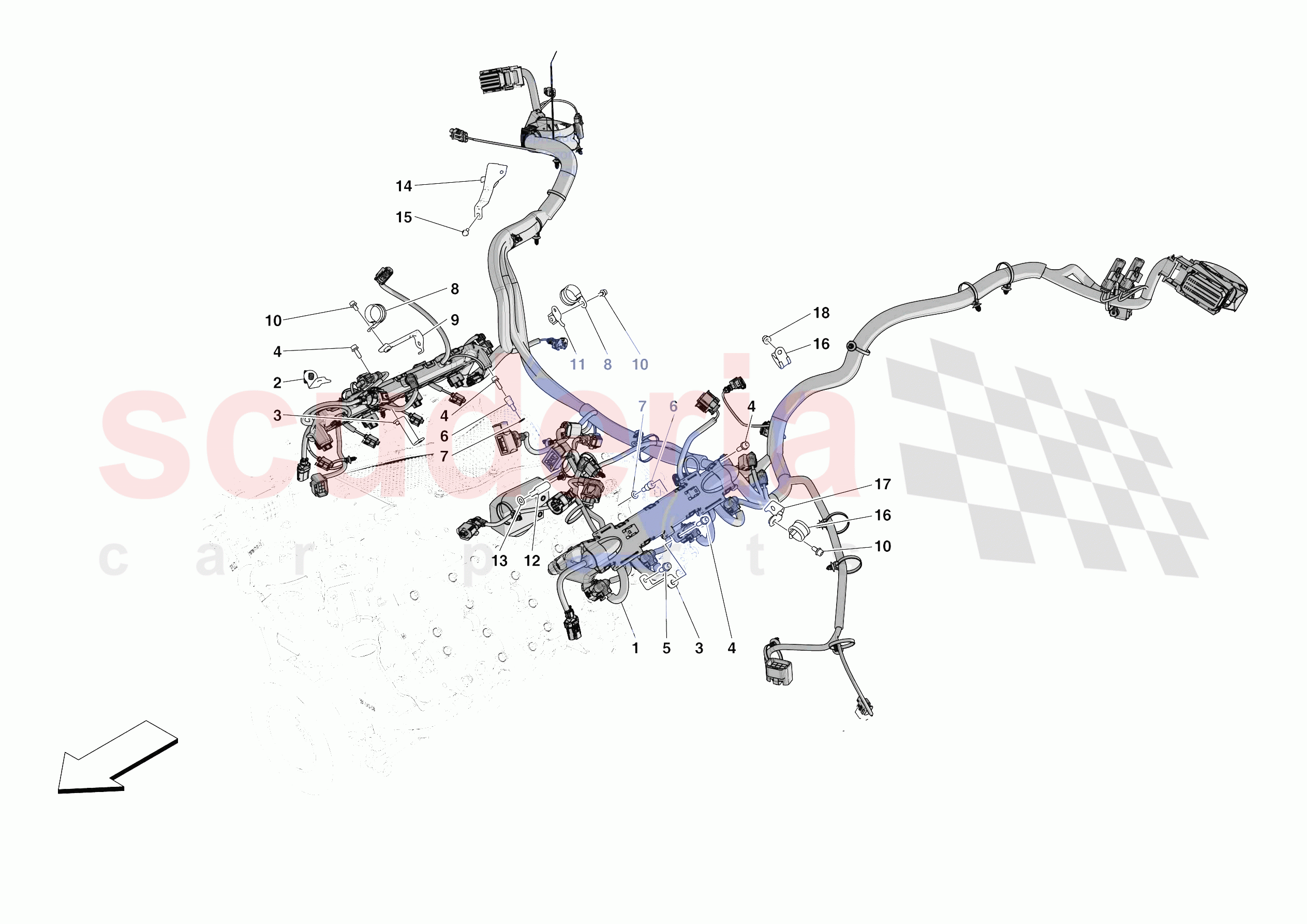 ENGINE ELECTRICAL SYSTEM of Ferrari Ferrari SF90 XX Spider Europe RH