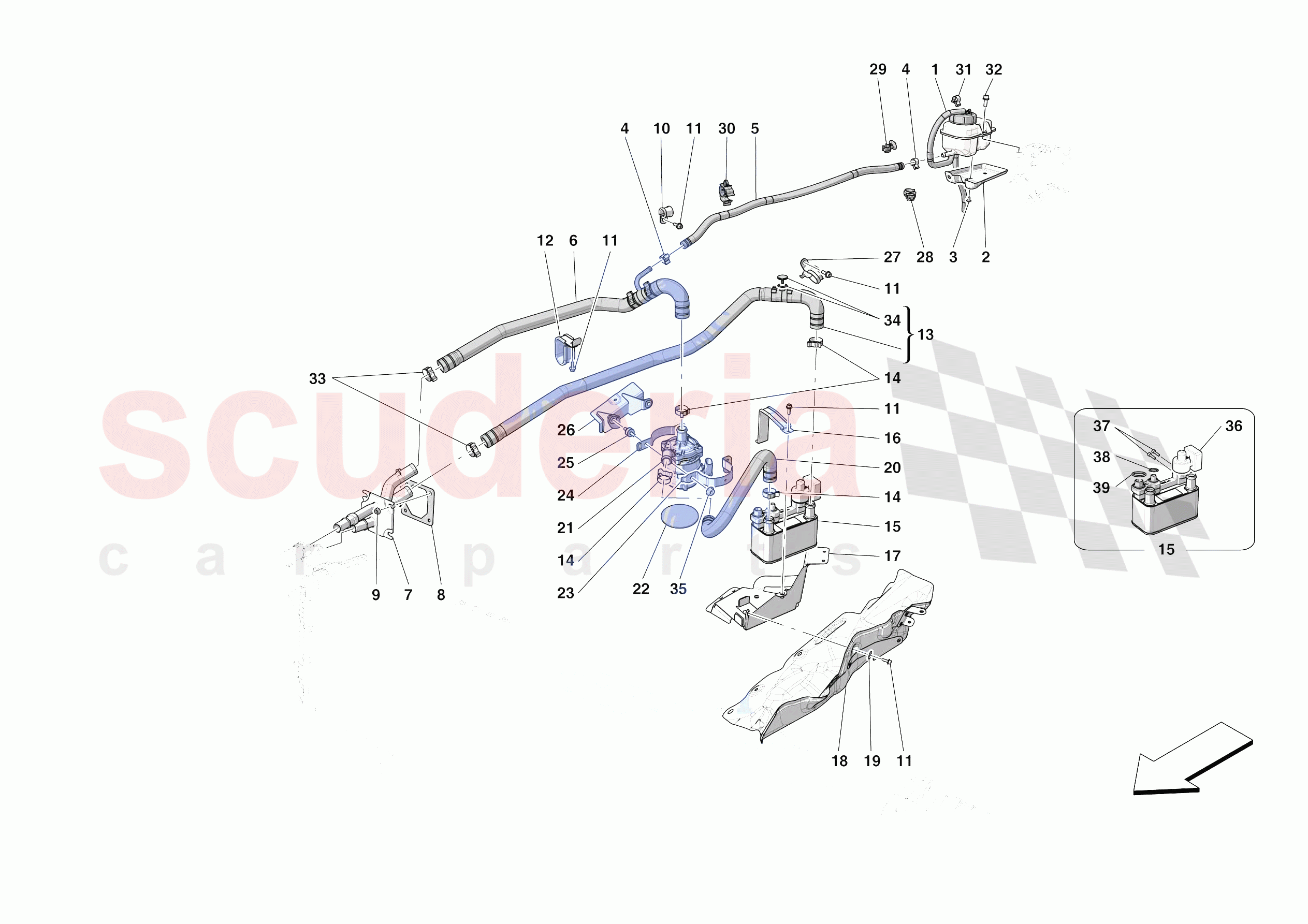 HV BATTERY COOLING of Ferrari Ferrari SF90 XX Spider Europe RH