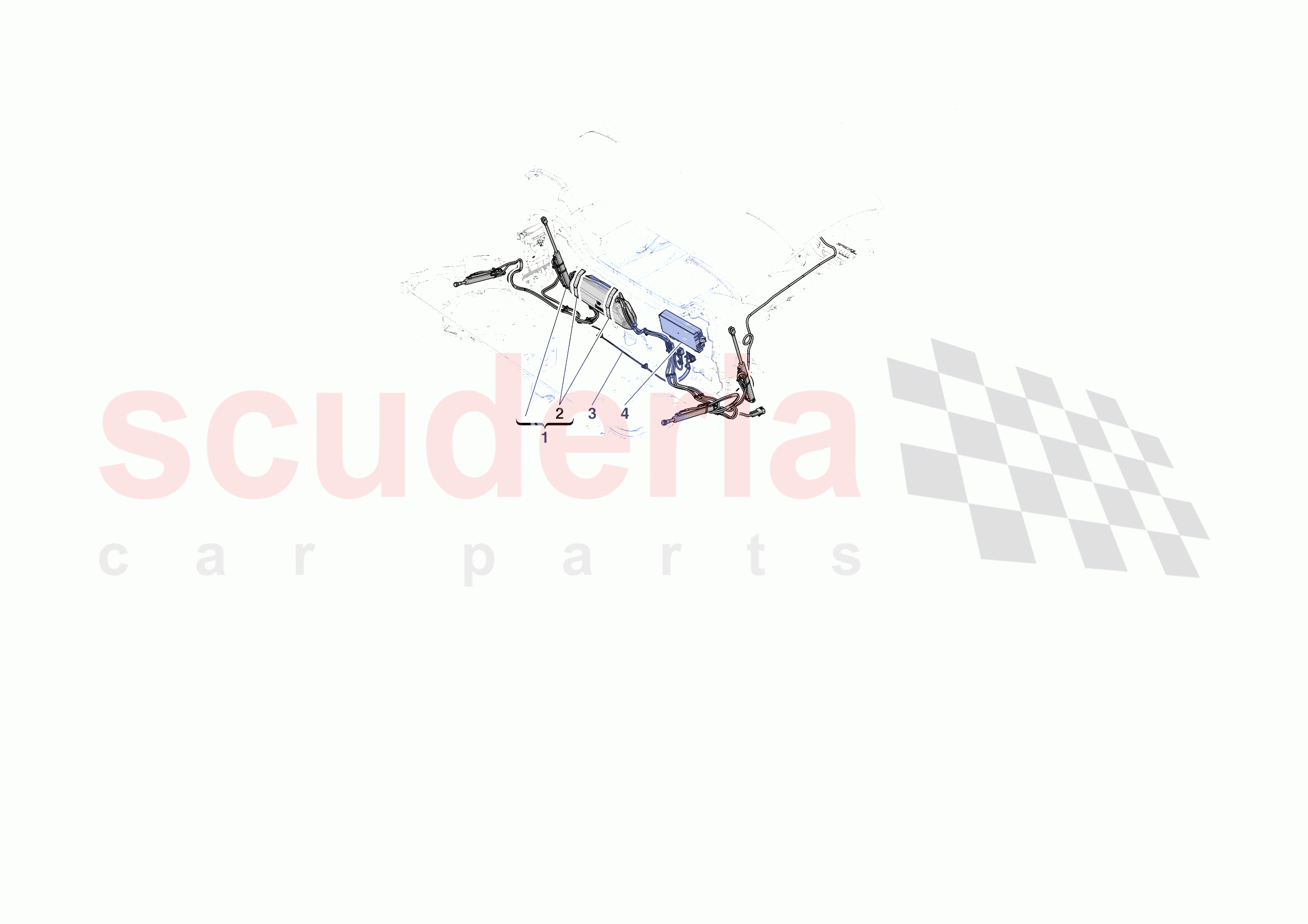 ROOF - HYDRAULICS of Ferrari Ferrari SF90 XX Spider Europe RH