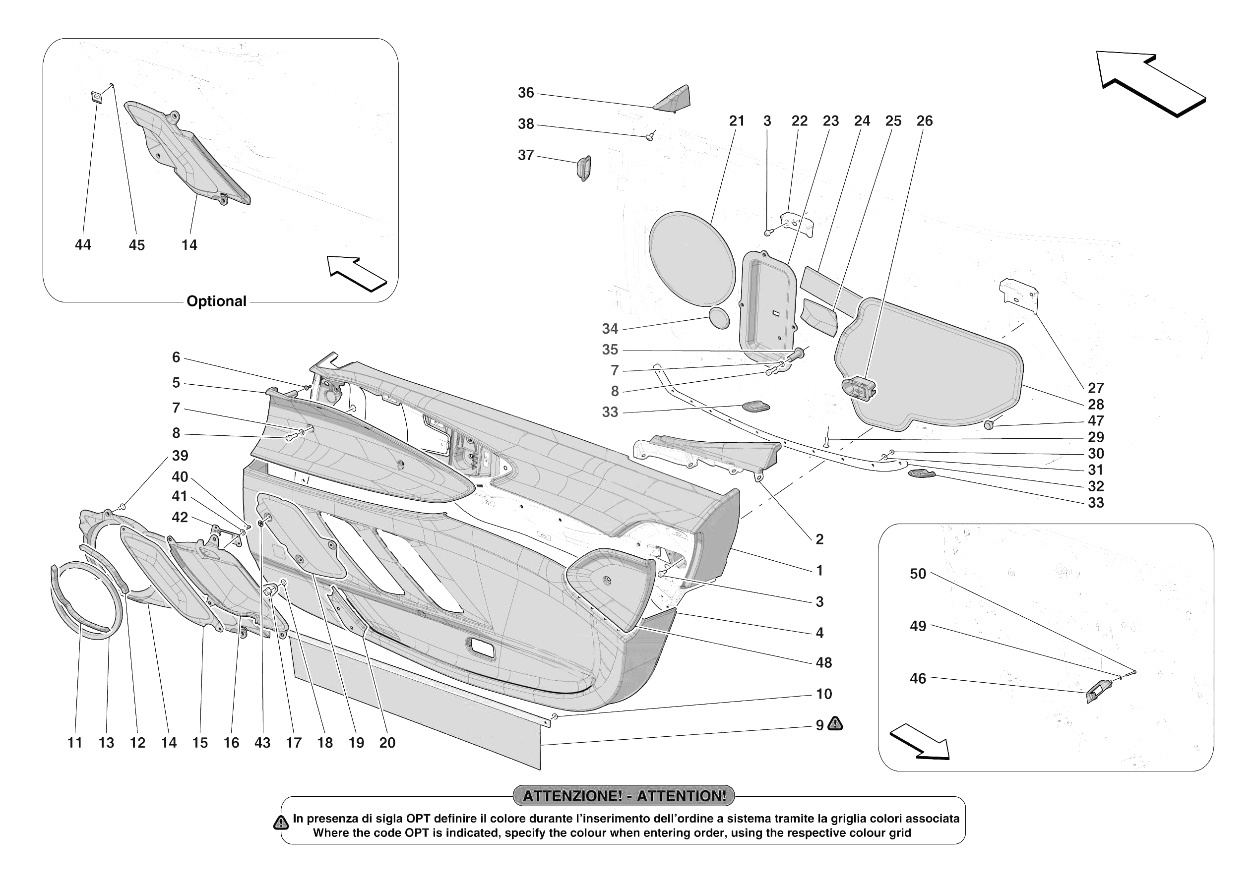 DOORS - TRIM of Ferrari Ferrari SF90 XX Spider Europe RH