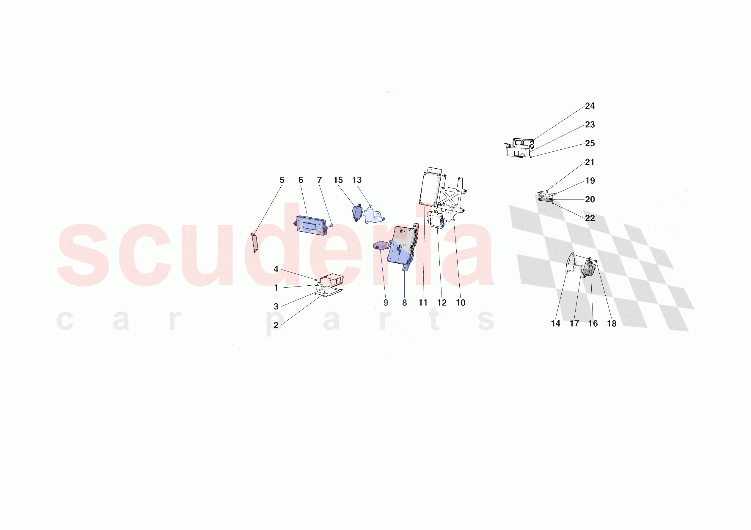 ELECTRICAL SYSTEM CONTROL UNITS of Ferrari Ferrari SF90 XX Spider Europe RH