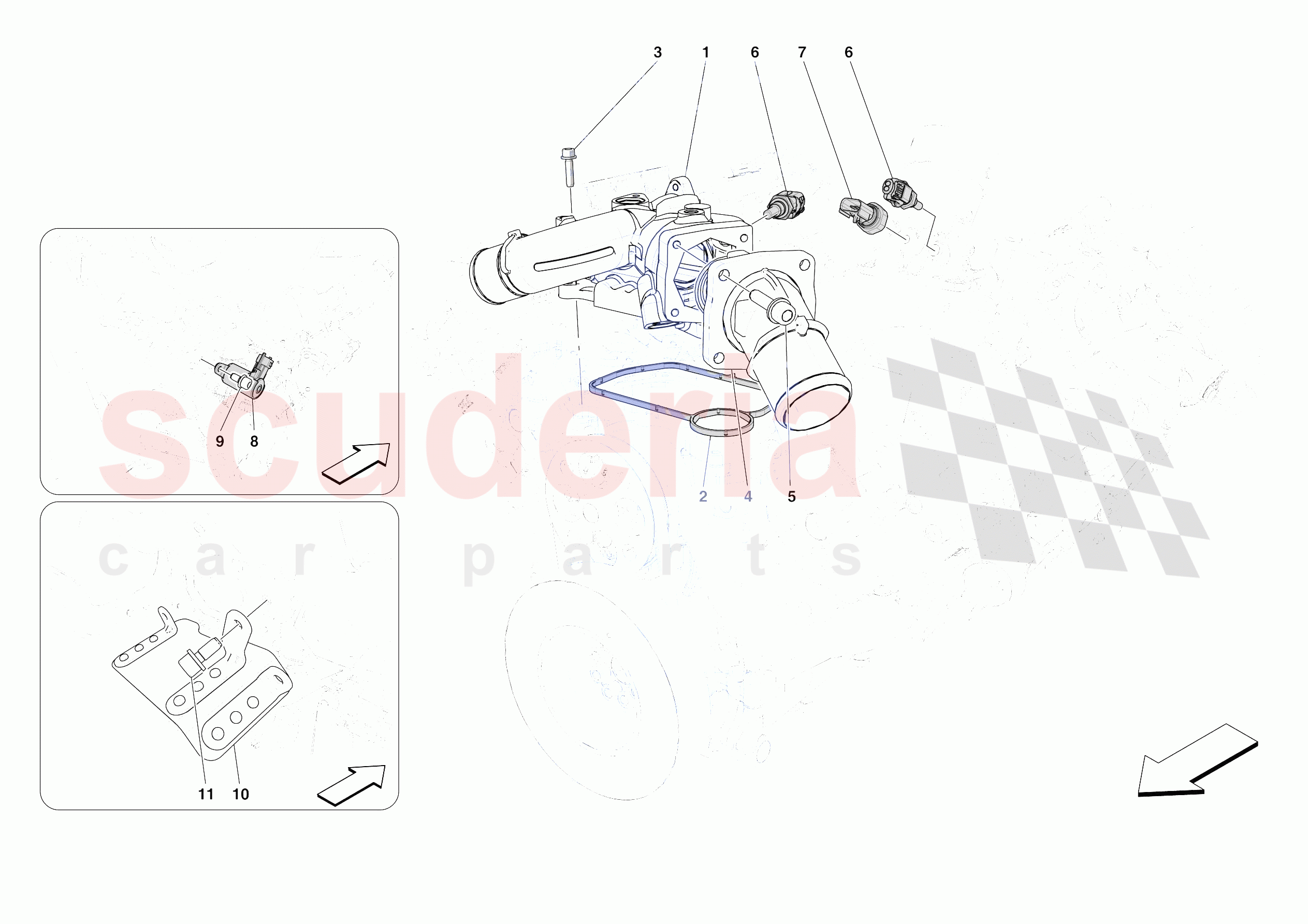 ENGINE TEMPERATURE AND PRESSURE REGULATORS of Ferrari Ferrari SF90 XX Spider USA