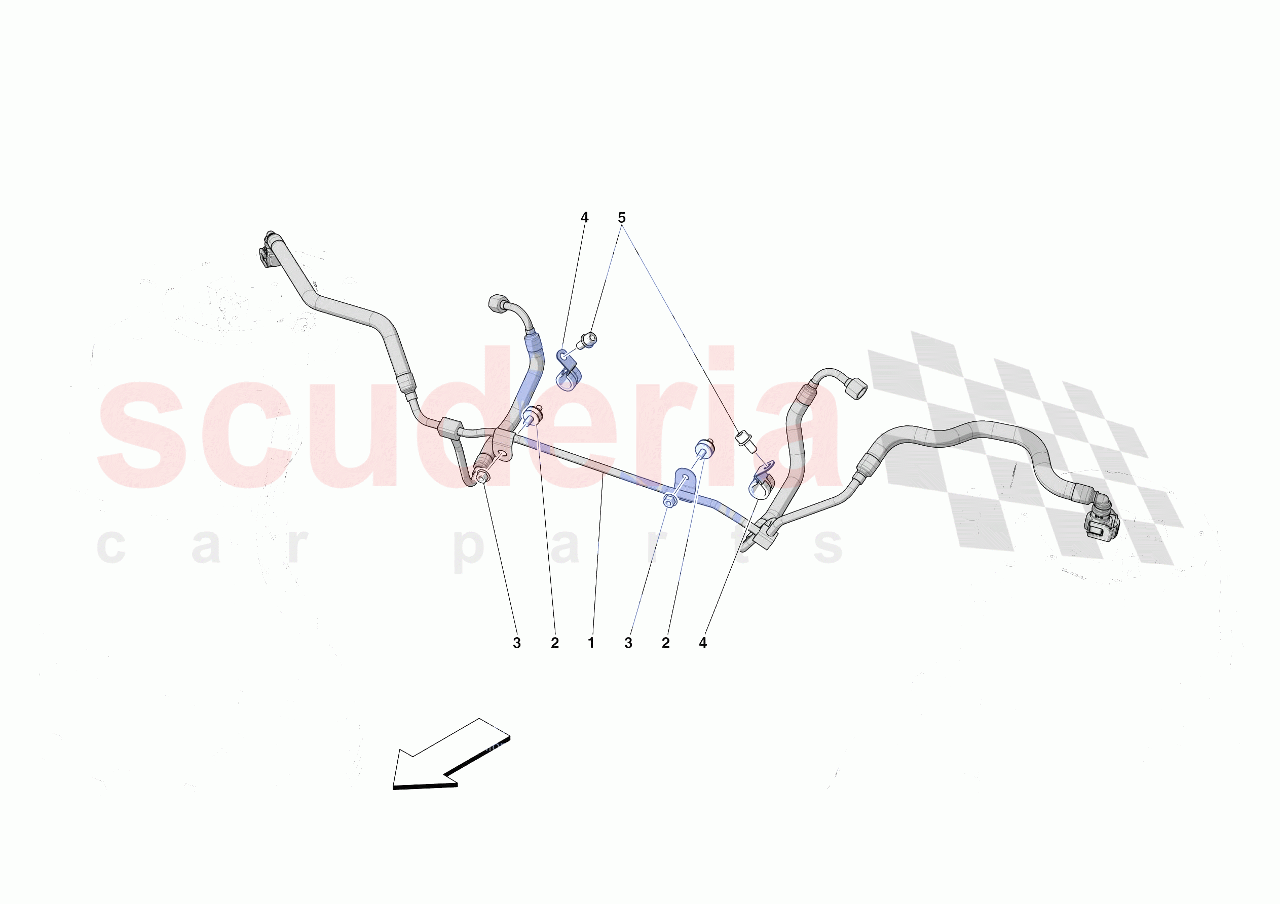 ENGINE FUEL DELIVERY PIPES of Ferrari Ferrari SF90 XX Spider USA