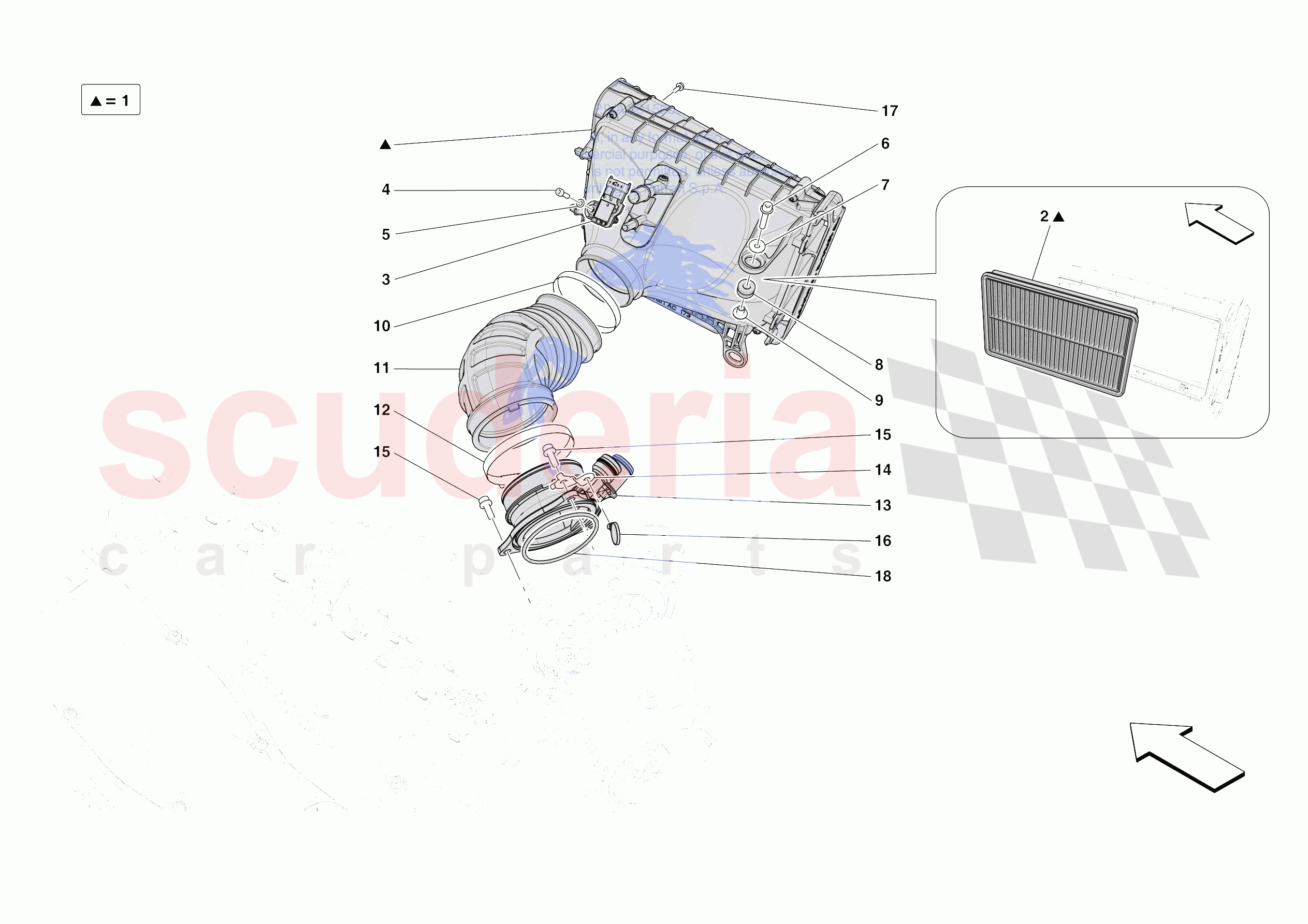 AIR FILTER, AIR INTAKE AND DUCTS of Ferrari Ferrari SF90 XX Spider USA