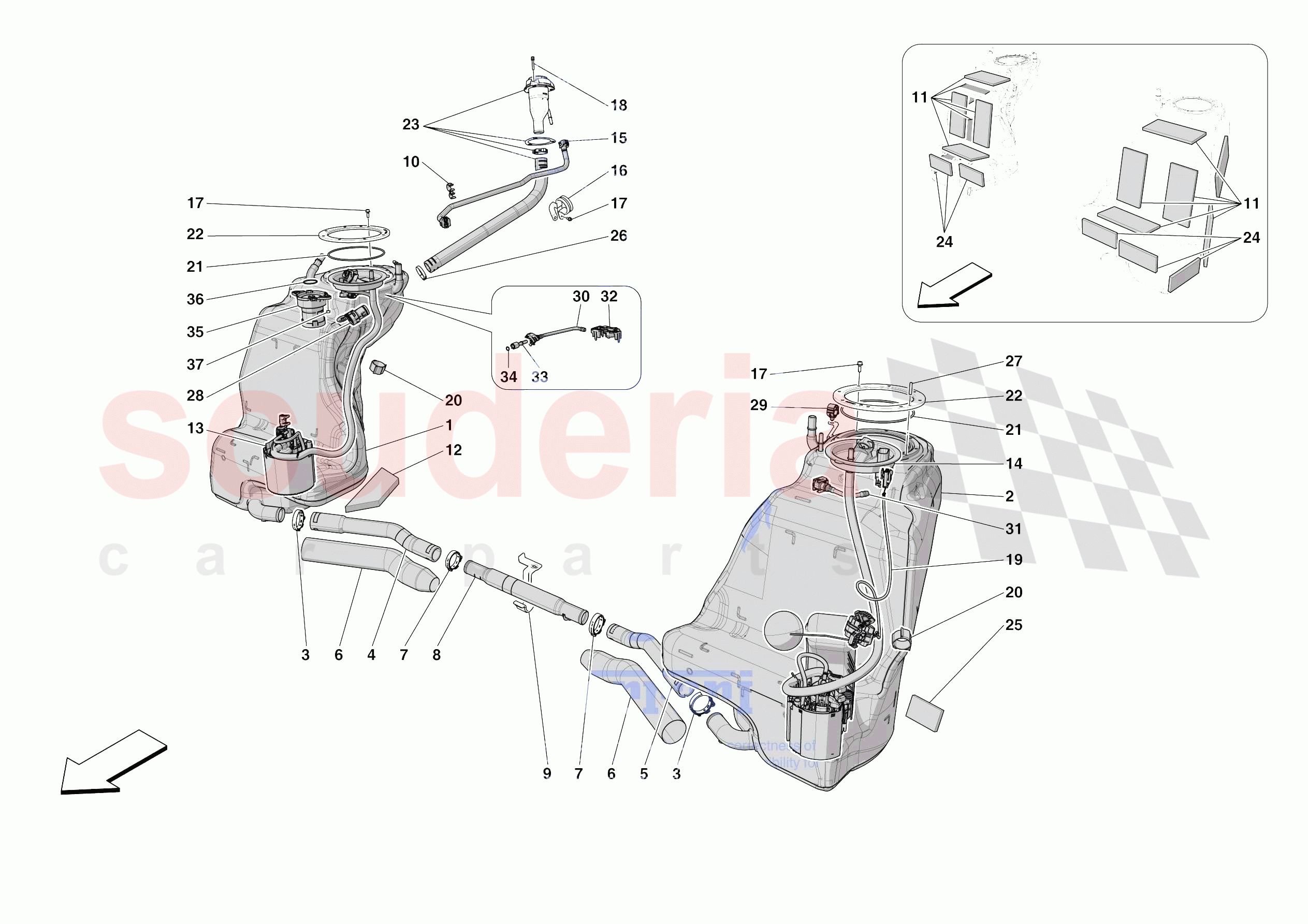 FUEL TANK of Ferrari Ferrari SF90 XX Spider USA