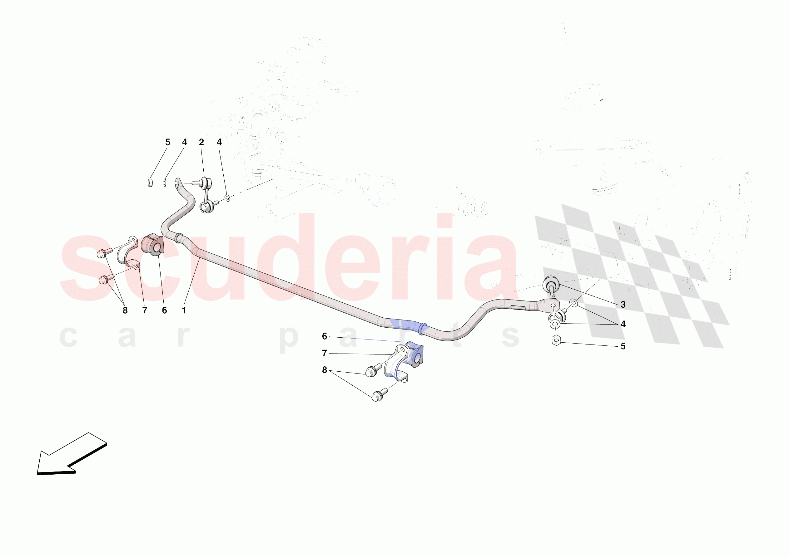 FRONT TORSION BAR of Ferrari Ferrari SF90 XX Spider USA