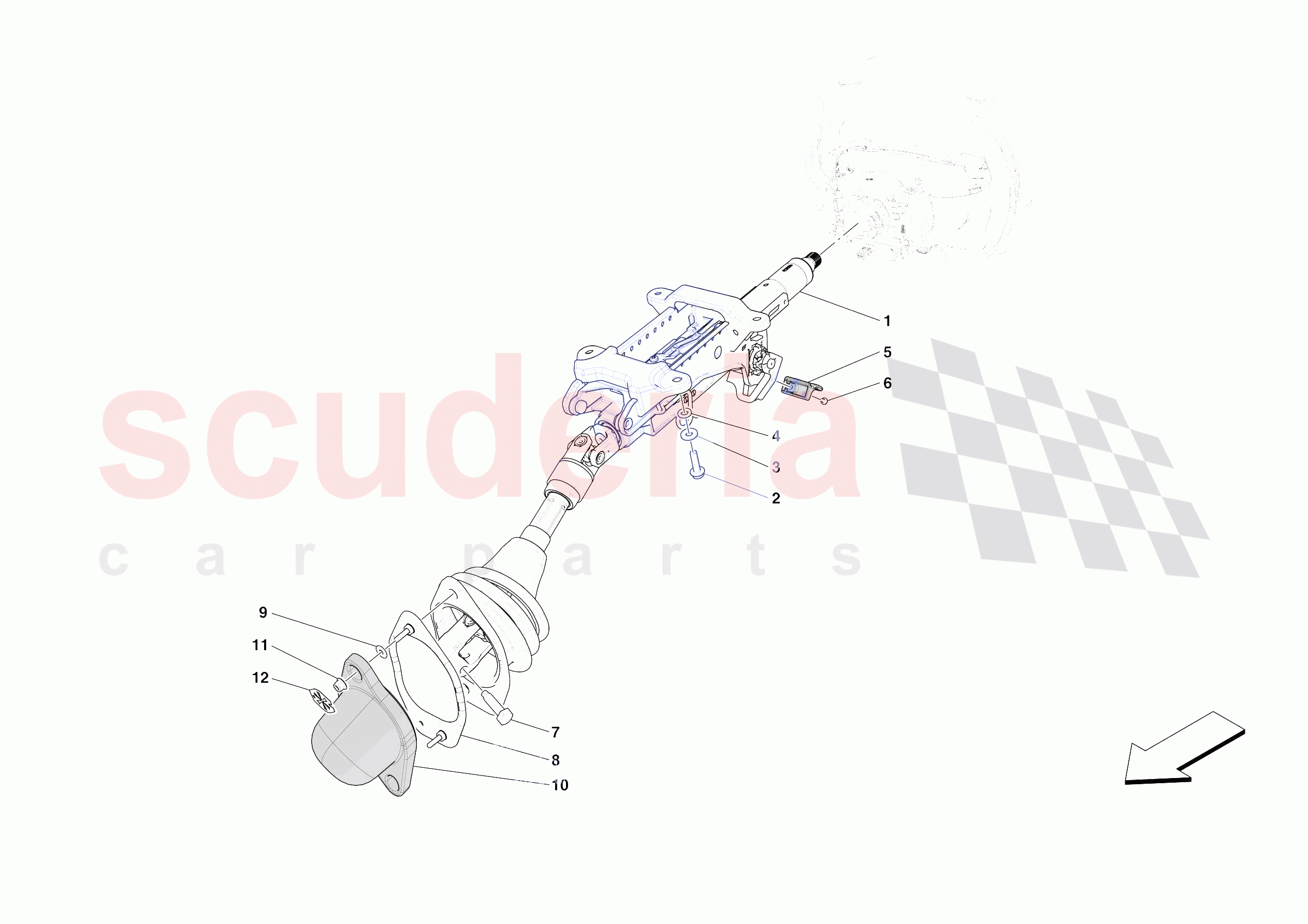 STEERING WHEEL AND STEERING SYSTEM - STEERING COLUMN of Ferrari Ferrari SF90 XX Spider USA