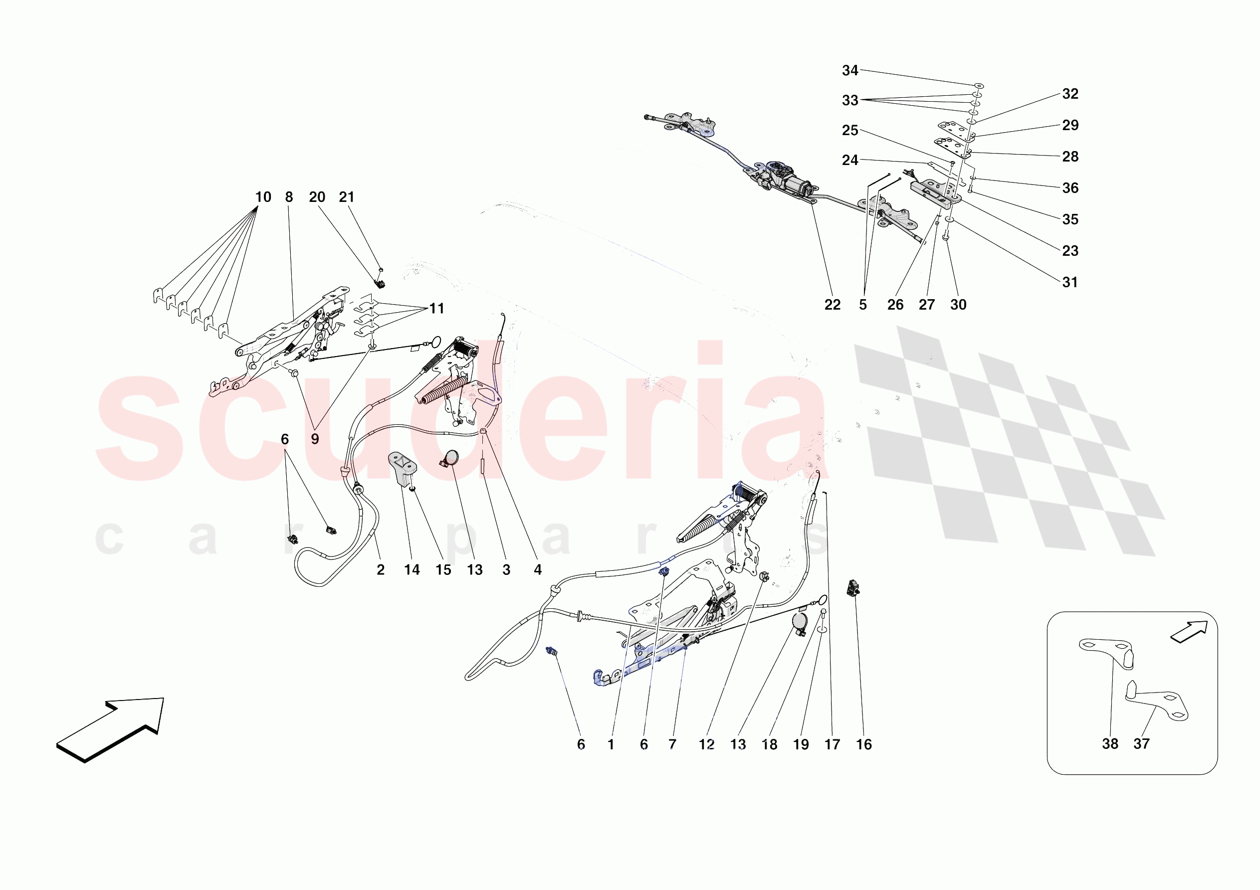 ROOF - KINEMATICS of Ferrari Ferrari SF90 XX Spider USA