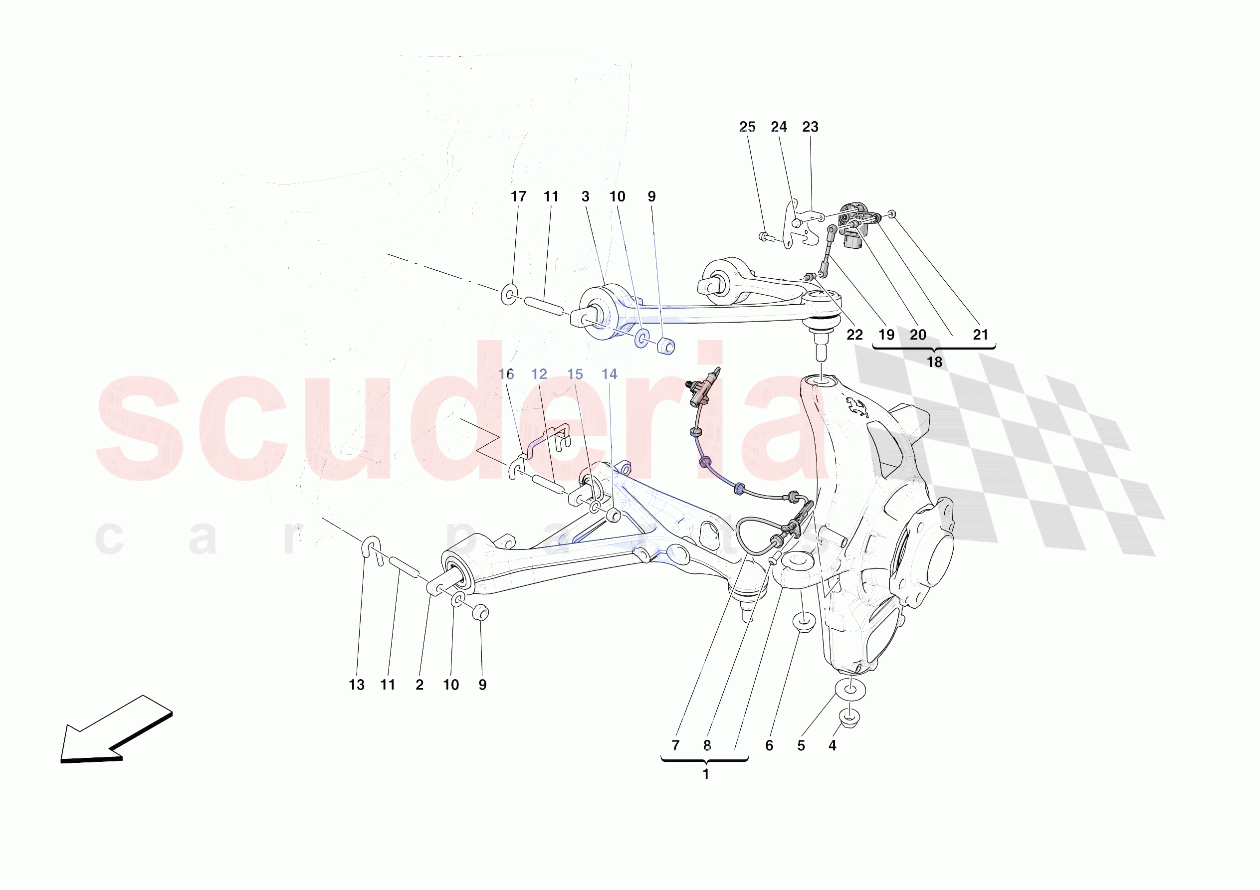 FRONT SUSPENSION - ARMS of Ferrari Ferrari SF90 XX Stradale Europe