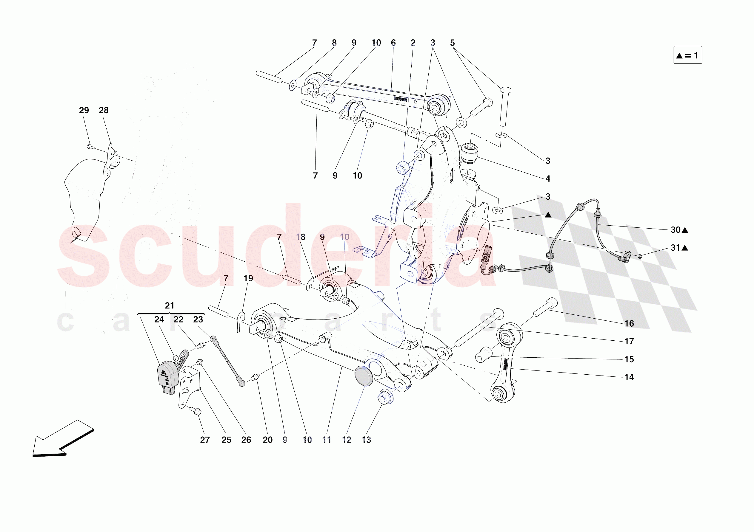 REAR SUSPENSION - ARMS of Ferrari Ferrari SF90 XX Stradale Europe