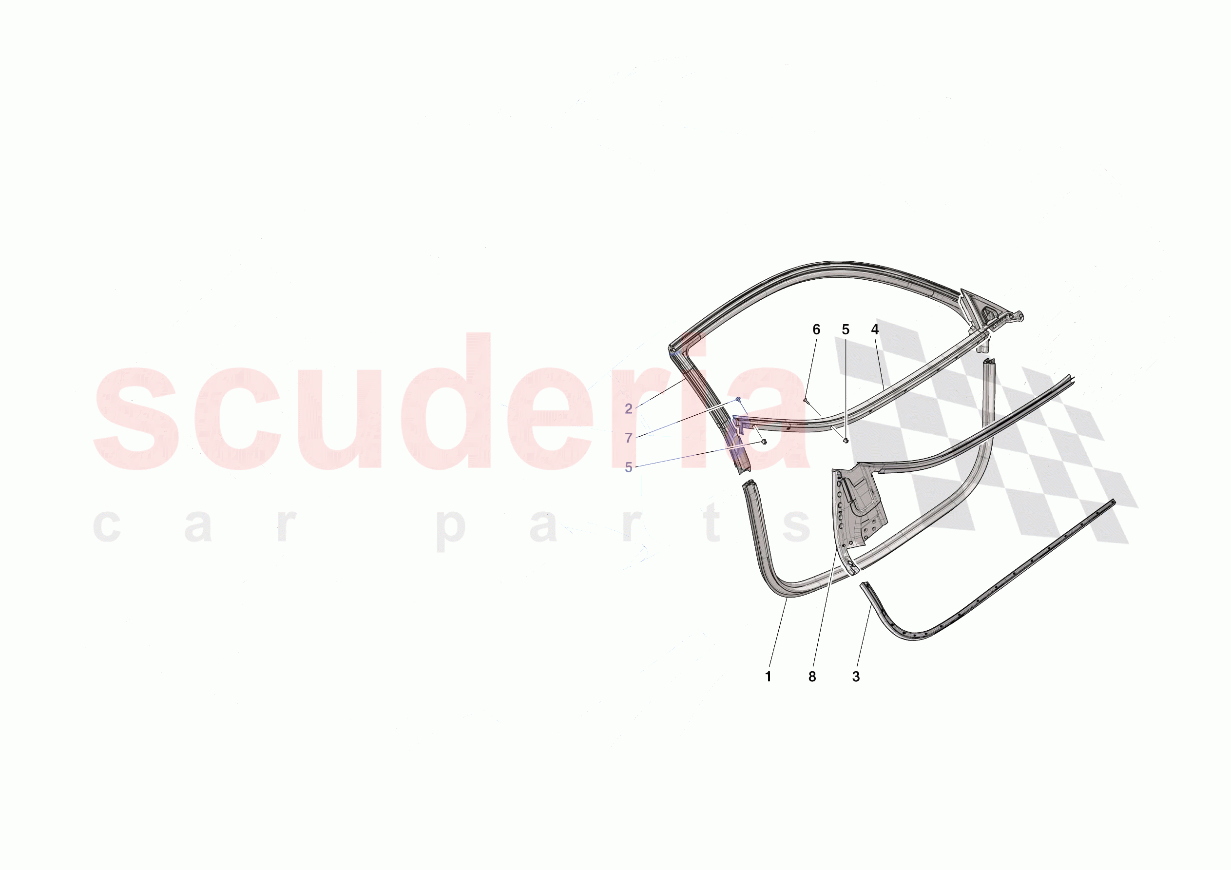 DOOR SEALS of Ferrari Ferrari SF90 XX Stradale Europe