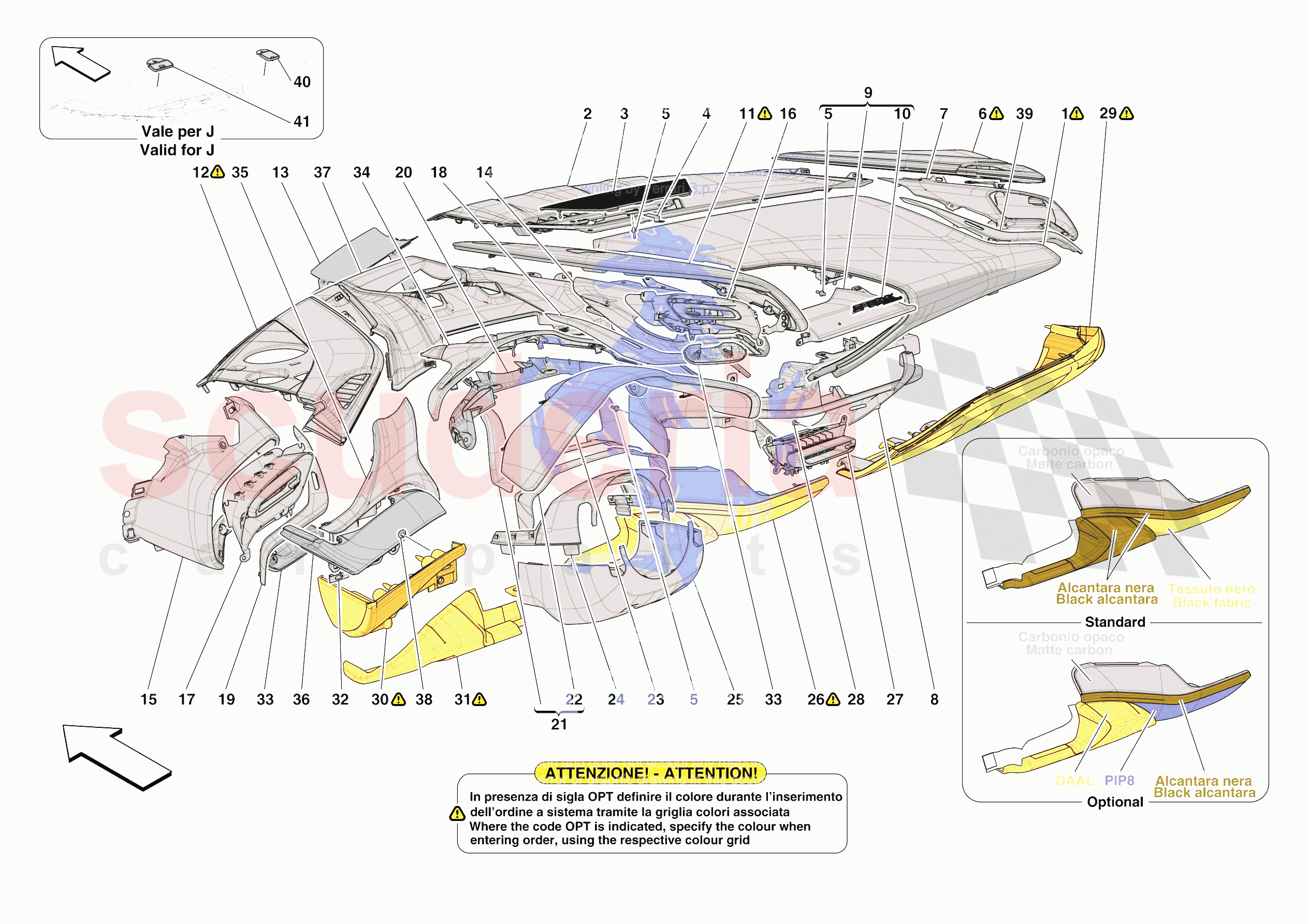 DASHBOARD - TRIM -NOT FOR RHD- of Ferrari Ferrari SF90 XX Stradale Europe