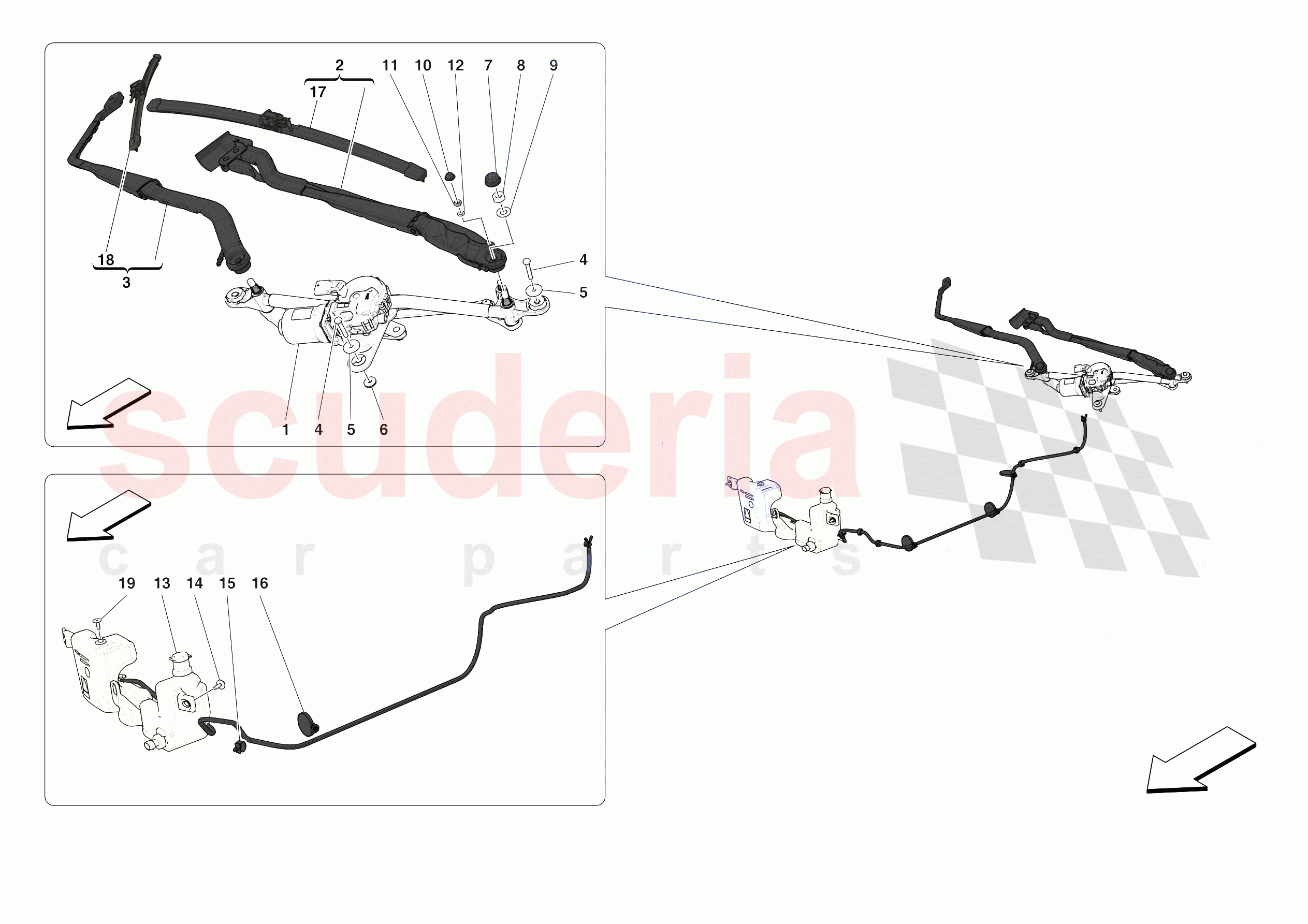 WIPERS AND HEADLAMP WASHERS of Ferrari Ferrari SF90 XX Stradale Europe