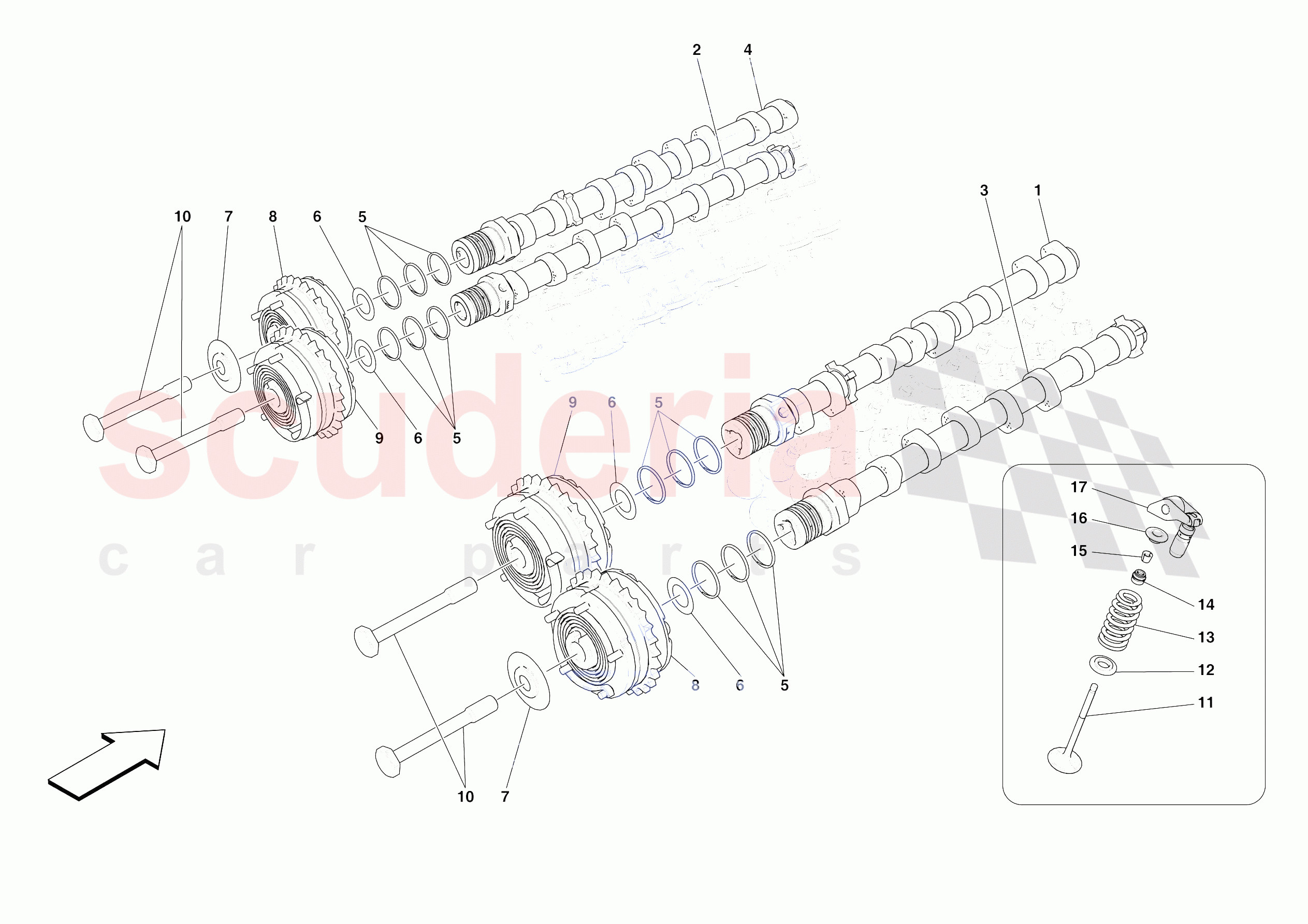CYLINDER HEADS - TIMING of Ferrari Ferrari SF90 XX Stradale Europe RH