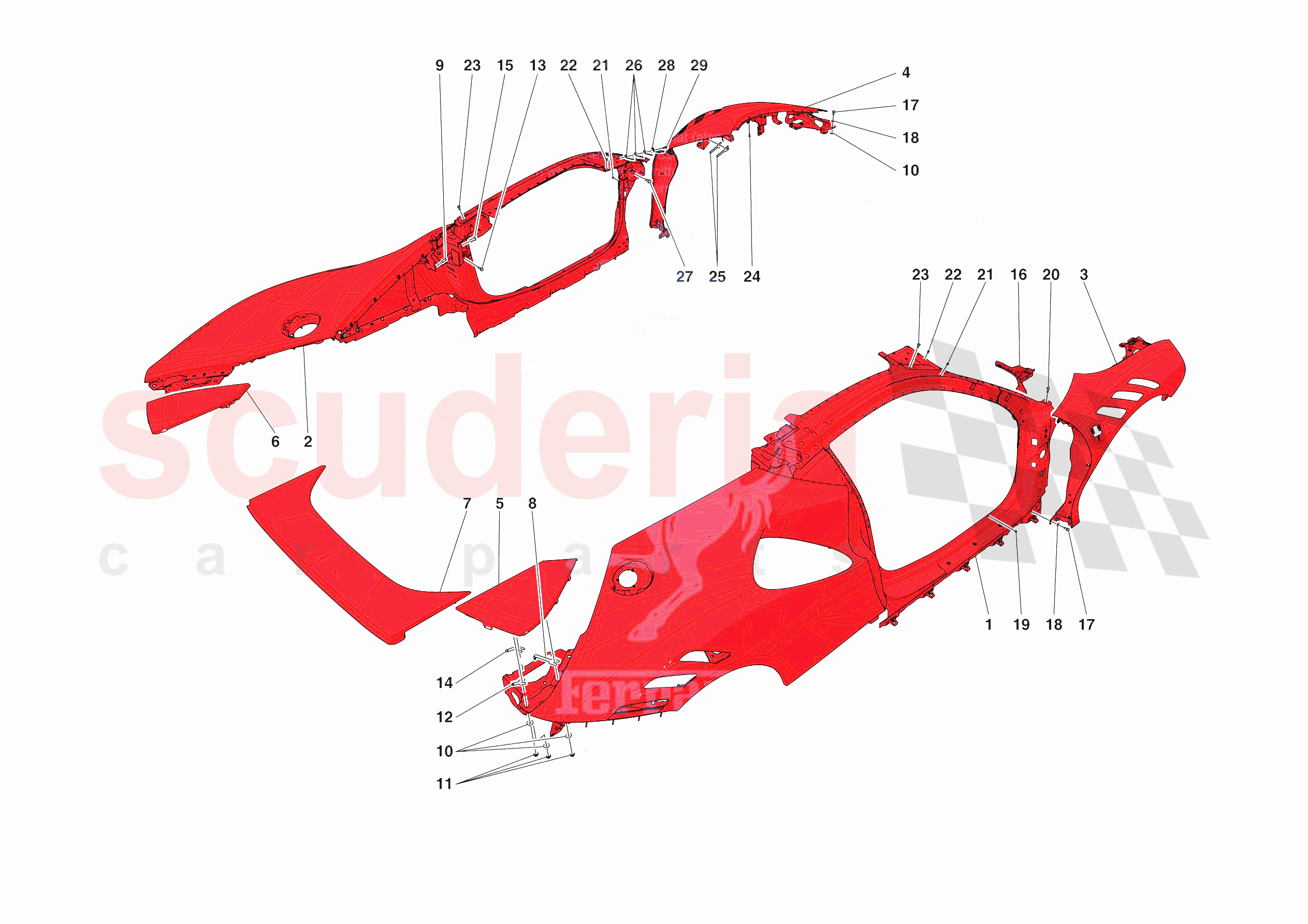 LATERAL OUTER BODYSHELL of Ferrari Ferrari SF90 XX Stradale Europe RH