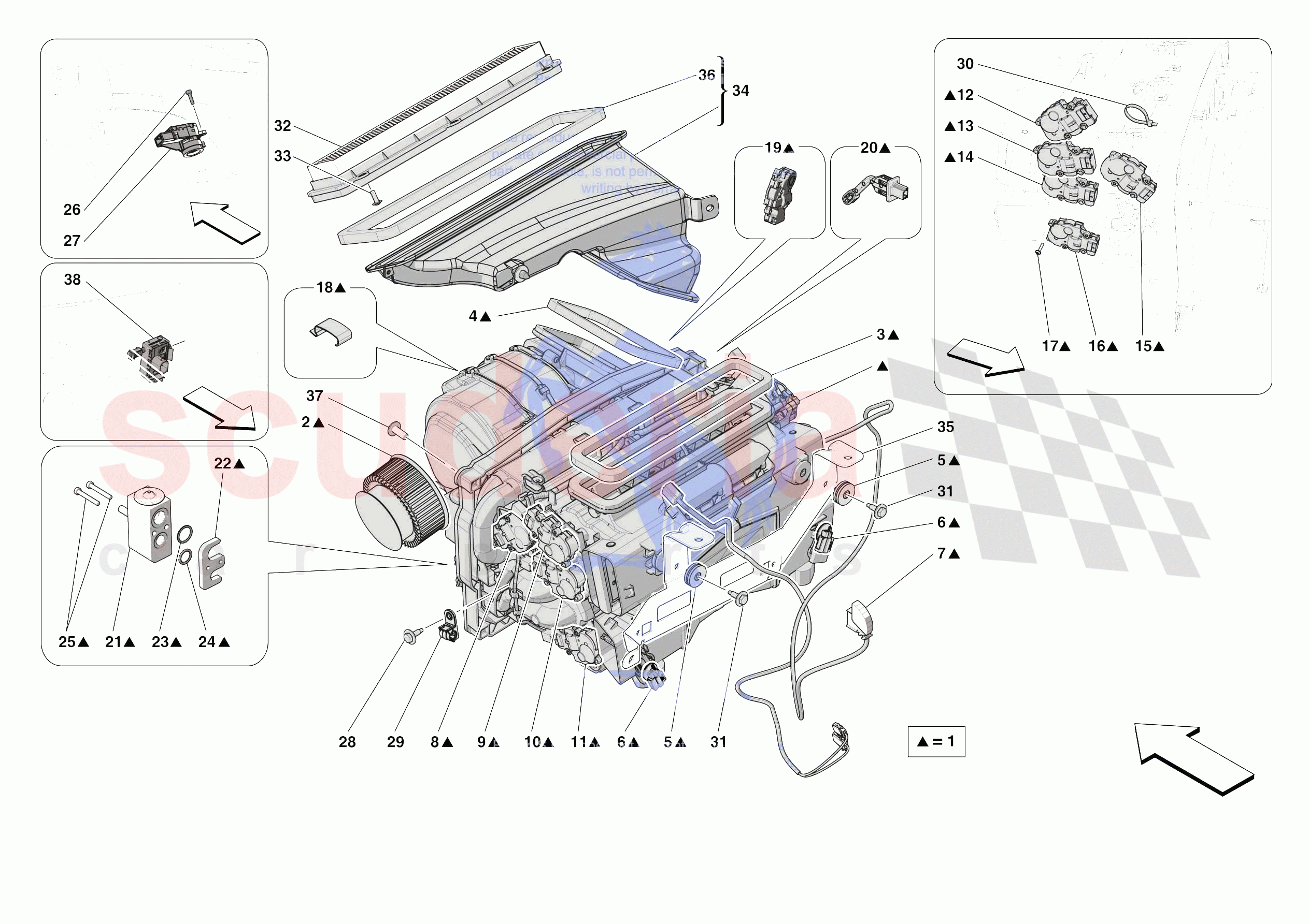 A/C SYSTEM - EVAPORATOR of Ferrari Ferrari SF90 XX Stradale Europe RH