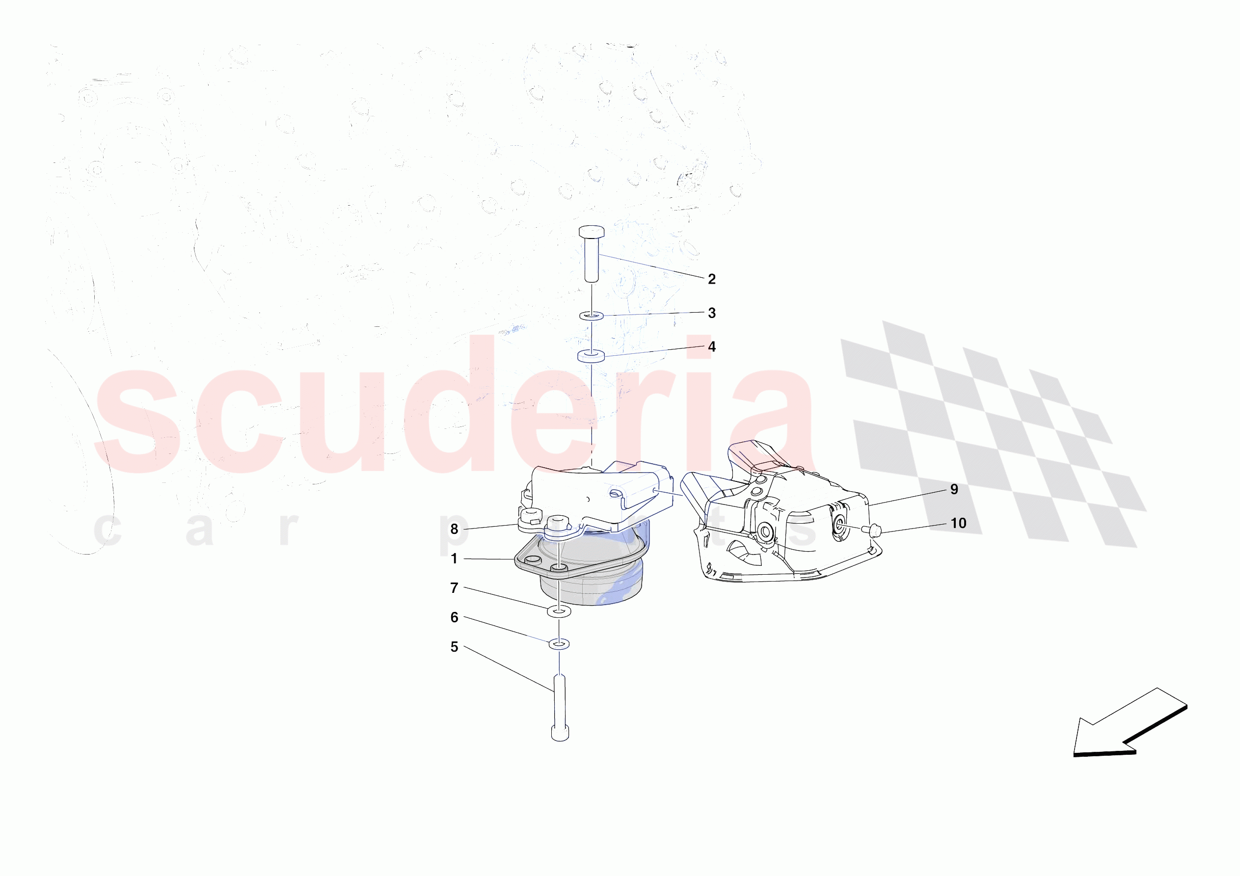 ENGINE SUSPENSION BUSH of Ferrari Ferrari SF90 XX Stradale USA