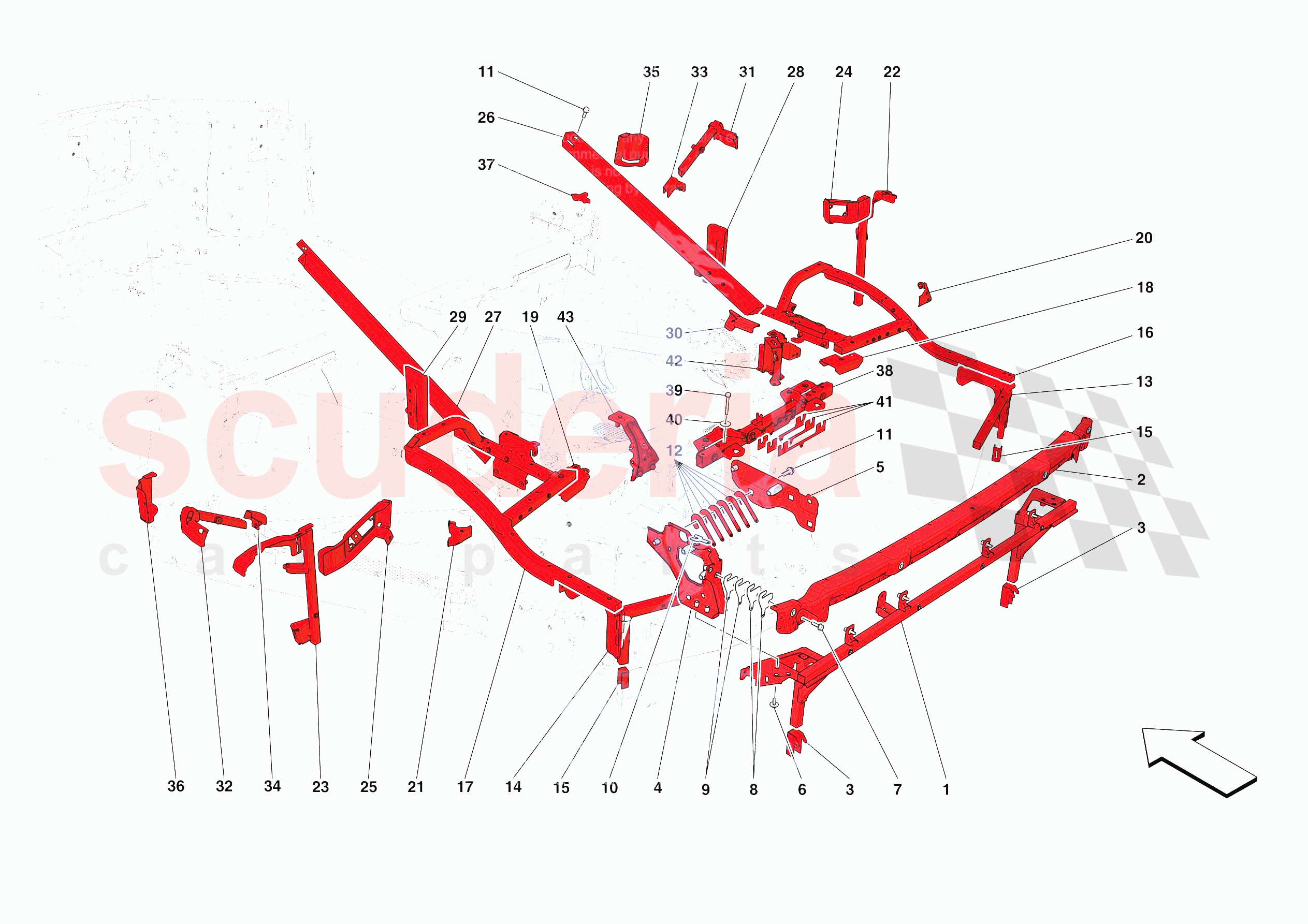 REAR SUBFRAME of Ferrari Ferrari SF90 XX Stradale USA