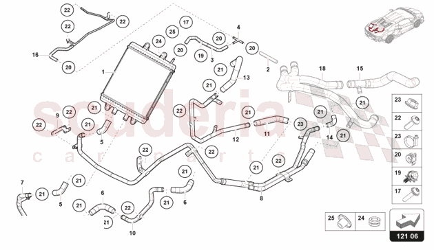 COOLING SYSTEM WATER SYSTEM of Lamborghini Lamborghini Revuelto Coupe