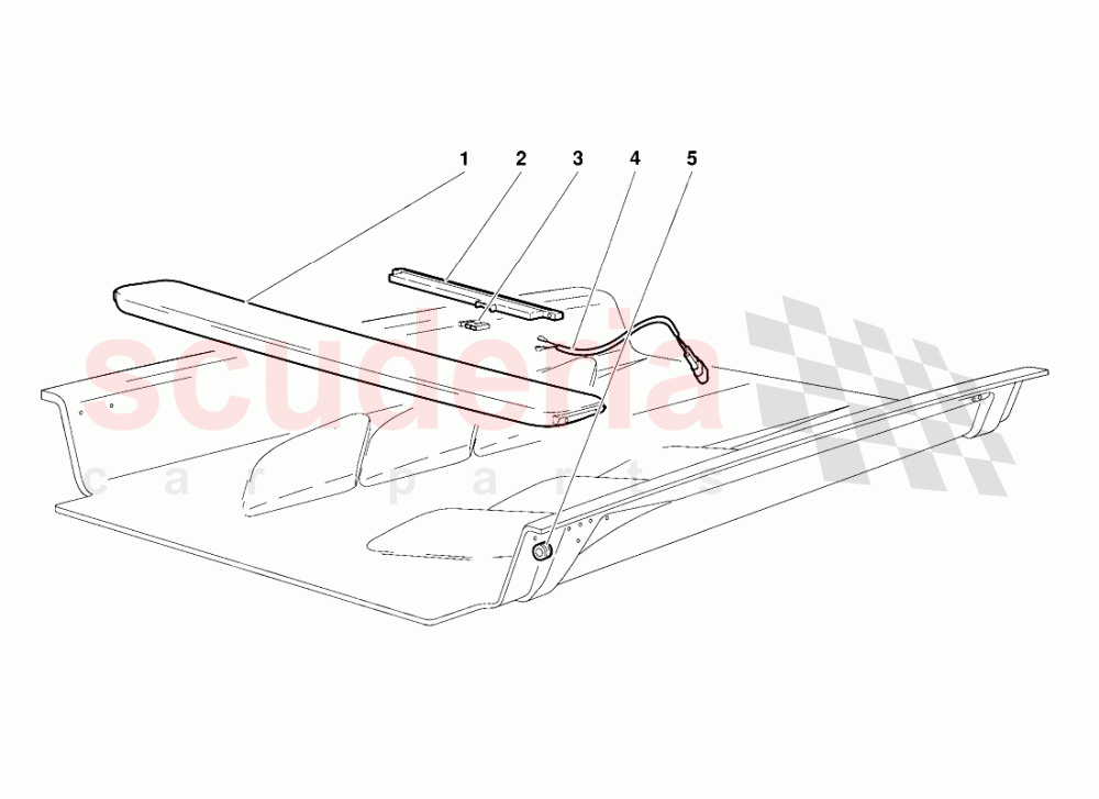 Engine Hood (Valid for Australia Version - October 1991) of Lamborghini Lamborghini Diablo (1990-1998)