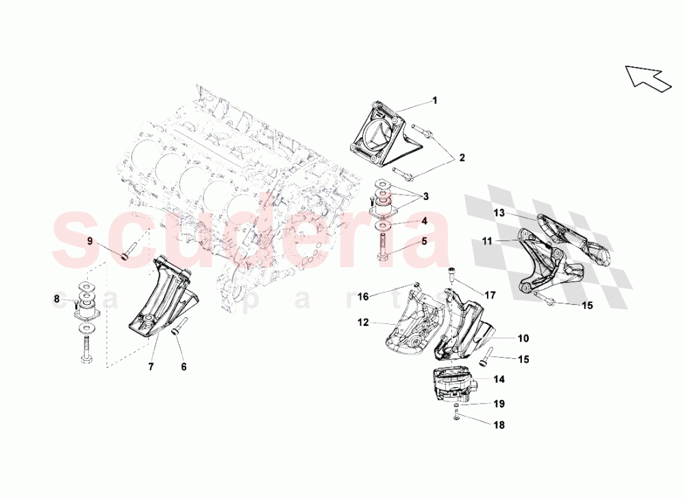 Securing Parts For Engine of Lamborghini Lamborghini Gallardo Spyder