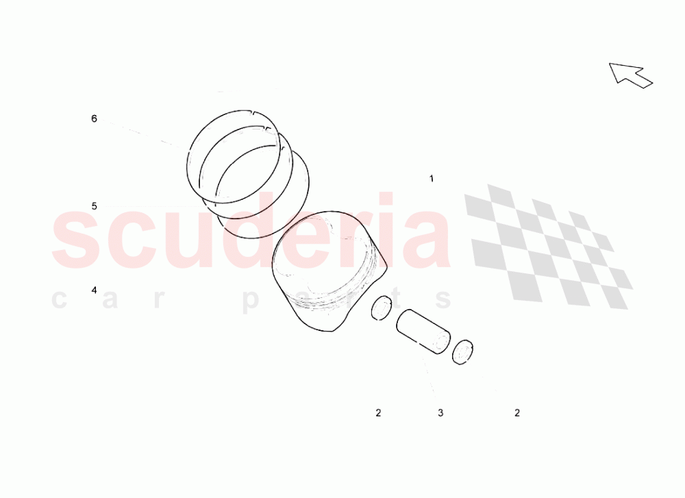 Pistons of Lamborghini Lamborghini Gallardo Superleggera