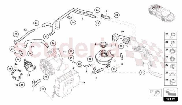 COOLING SYSTEM - HIGH VOLTAGE COOLING of Lamborghini Lamborghini Revuelto Coupe