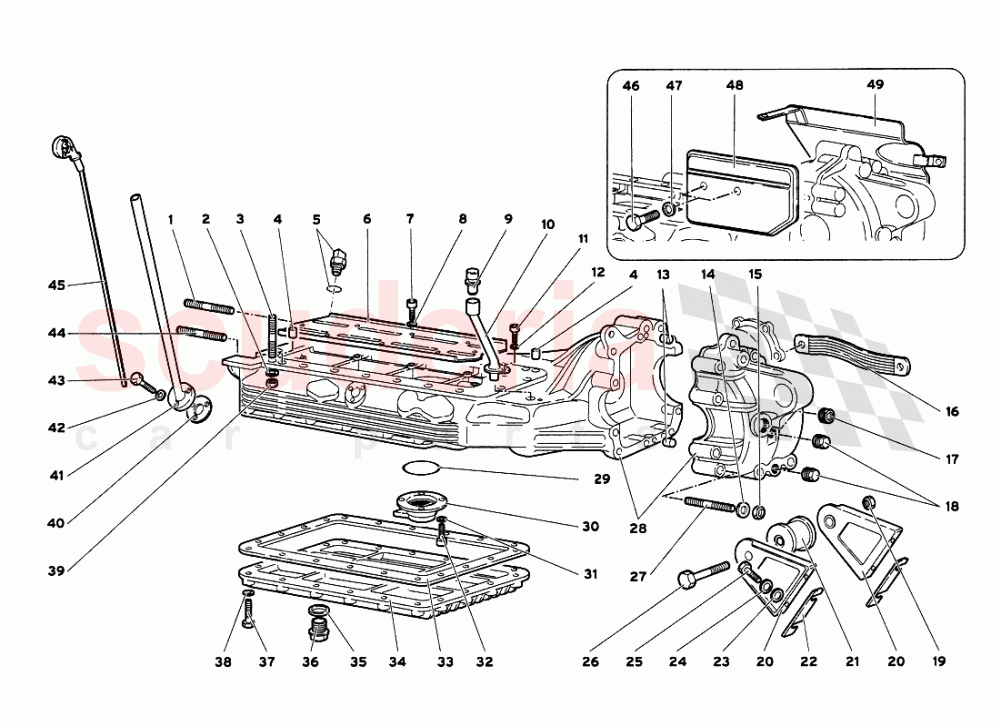 Oil Sump of Lamborghini Lamborghini Diablo VT 6.0 (2000-2001)