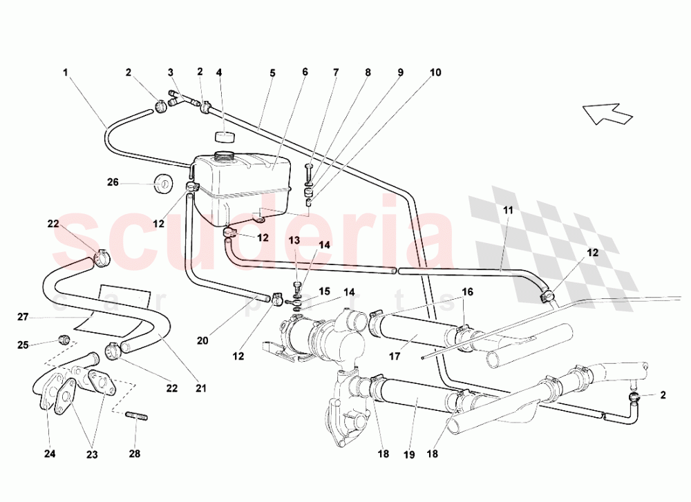 Water Cooling System of Lamborghini Lamborghini Murcielago Roadster