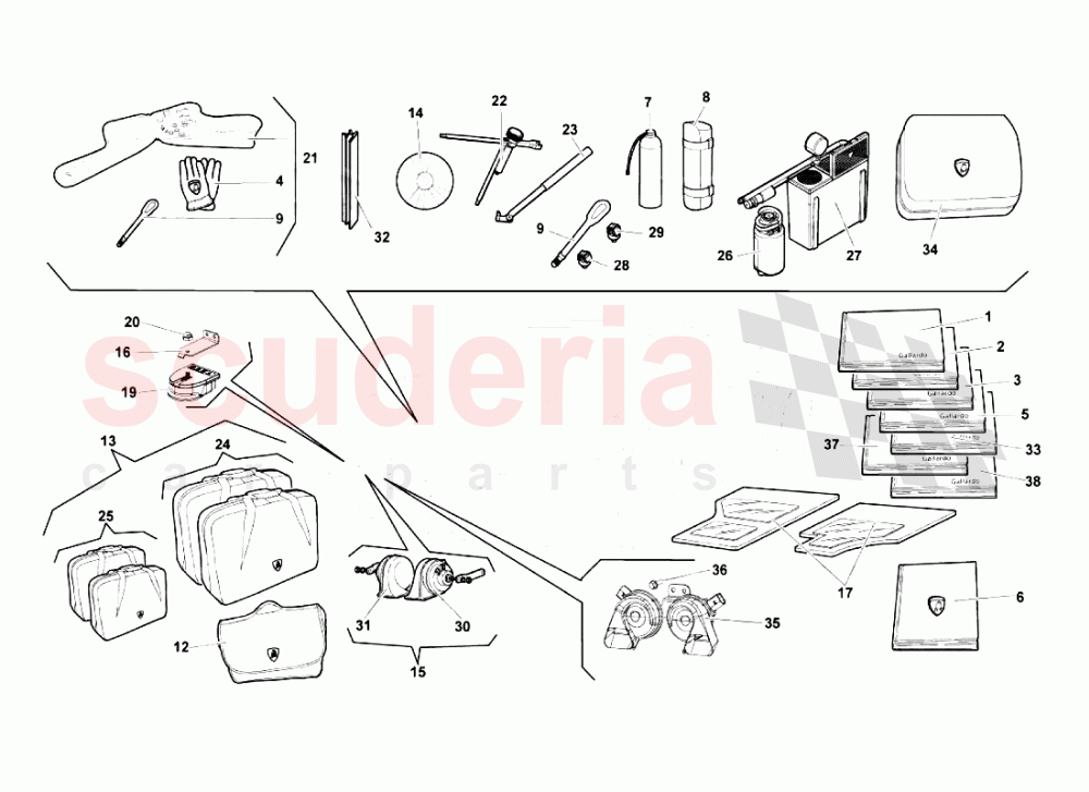 Accessories of Lamborghini Lamborghini Gallardo (2003-2005)