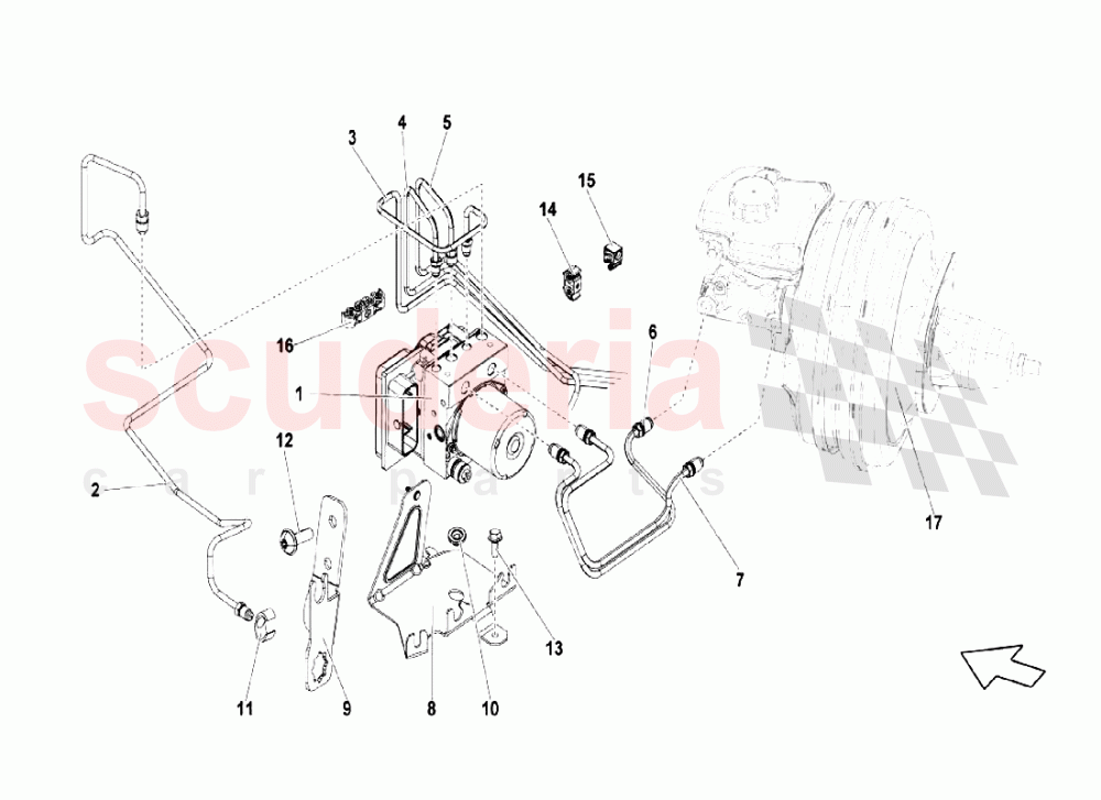 Abs Unit of Lamborghini Lamborghini Gallardo LP550 Coupe
