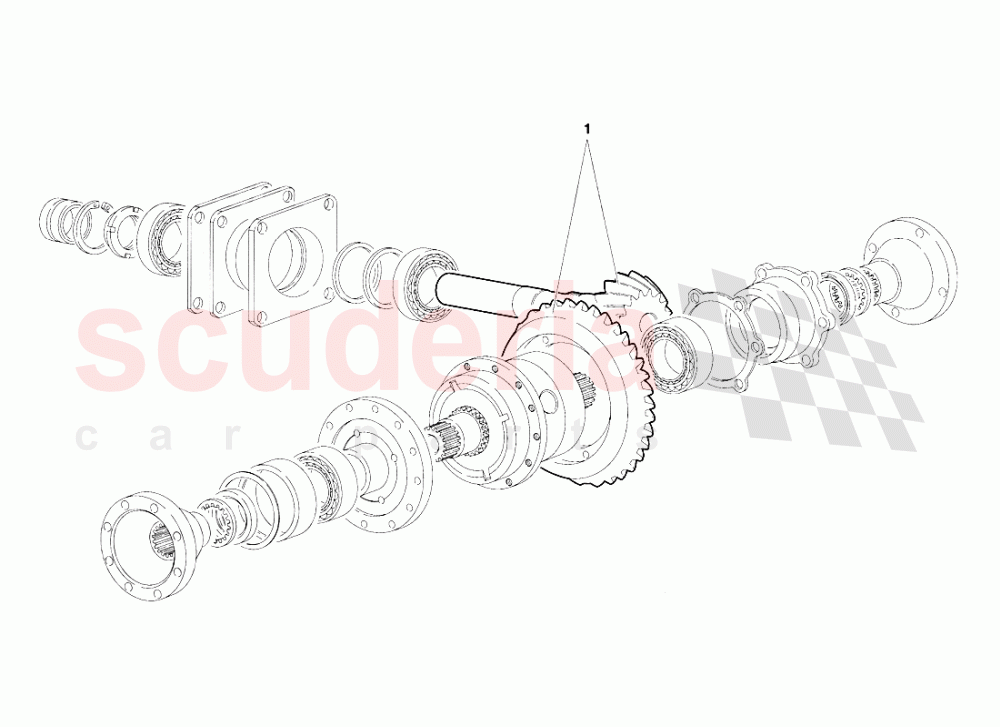 Rear Differential (Valid for USA - January 1995) of Lamborghini Lamborghini Diablo SE30 (1993-1995)