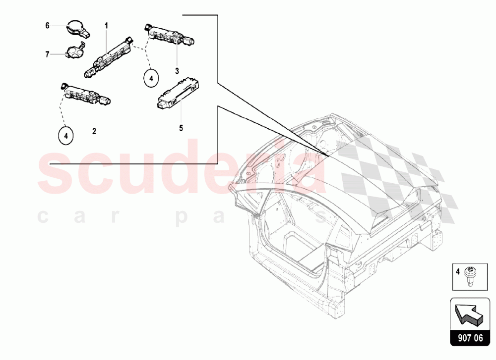 Electrics 3 of Lamborghini Lamborghini Aventador LP740 S