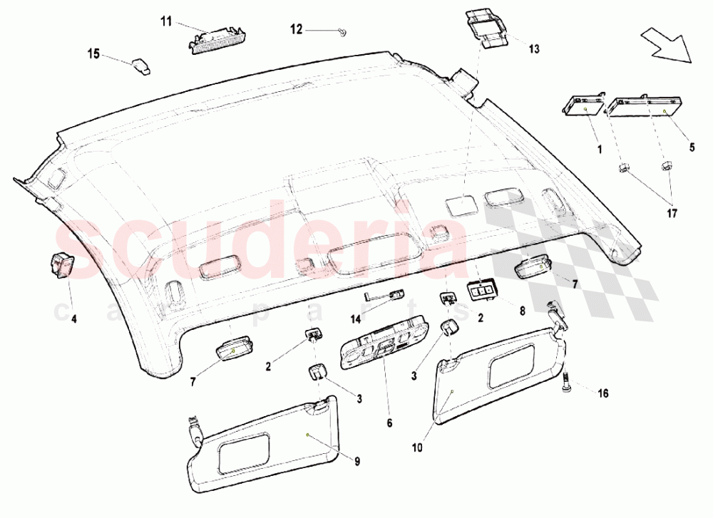 Roof Panel Accessories of Lamborghini Lamborghini Gallardo LP550 Coupe