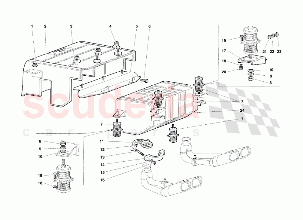 Exhaust System 3 of Lamborghini Lamborghini Diablo SV (1998)