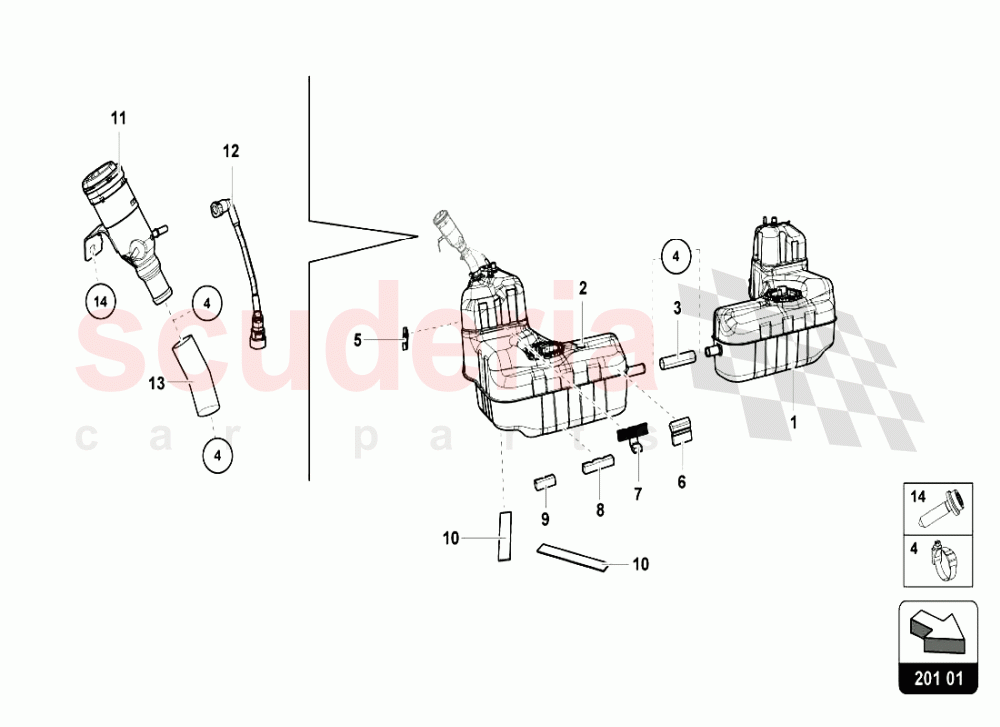 FUEL SYSTEM of Lamborghini Lamborghini Huracan LP610 Coupe