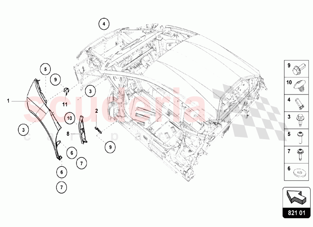 Front Fender of Lamborghini Lamborghini Huracan LP580 Coupe