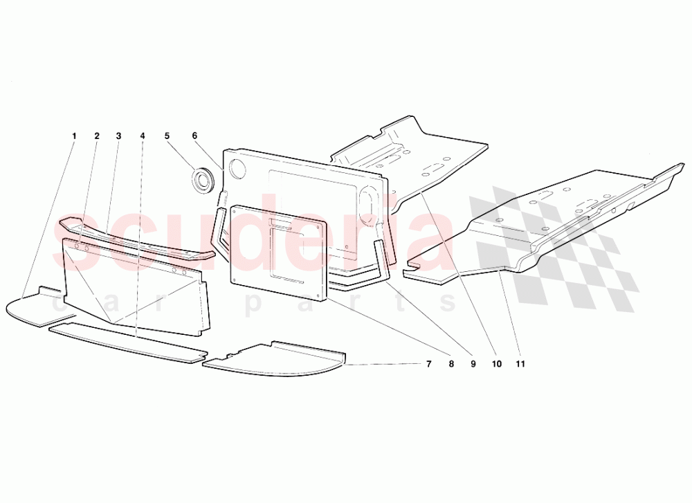 Frame Floor Panels of Lamborghini Lamborghini Diablo (1990-1998)