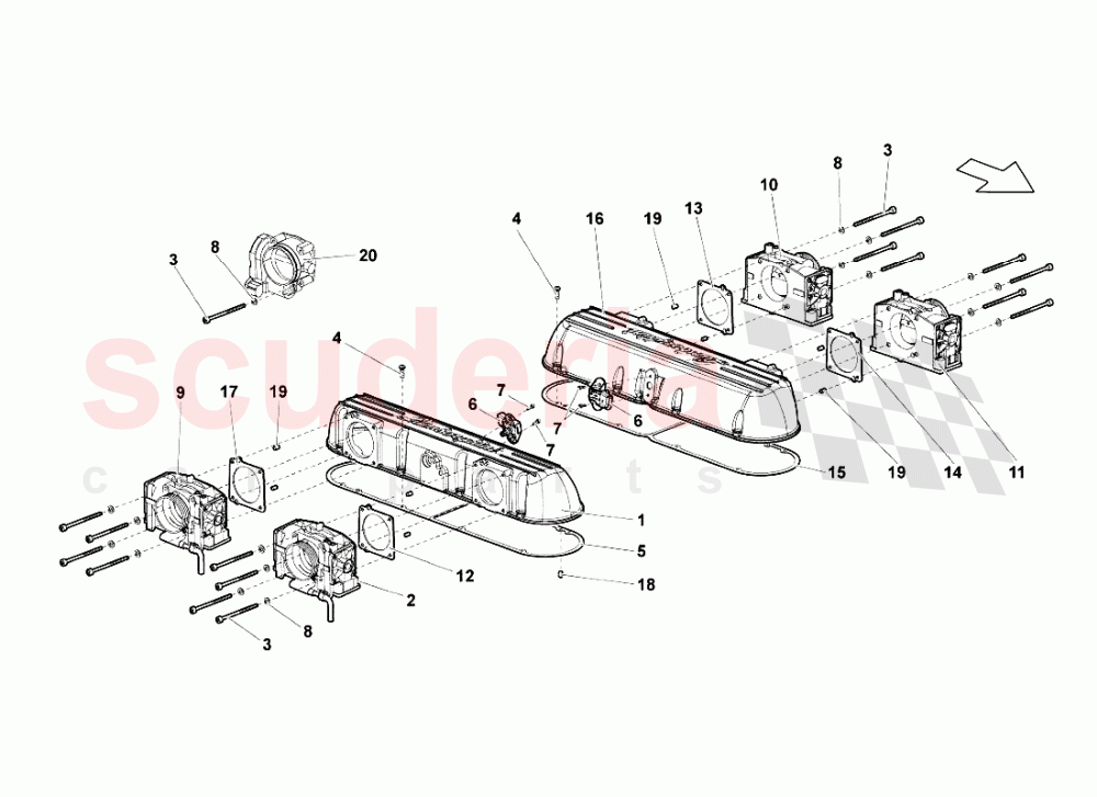 Intake Manifold 1 of Lamborghini Lamborghini Murcielago LP640