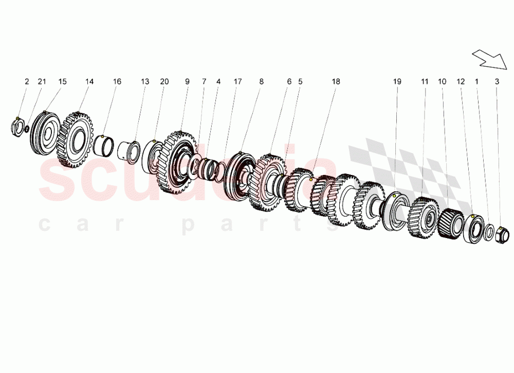 Driven Shaft of Lamborghini Lamborghini Gallardo Spyder