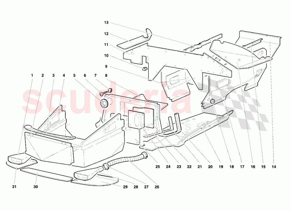 Frame Floor Panels of Lamborghini Lamborghini Diablo VT (1993-1998)
