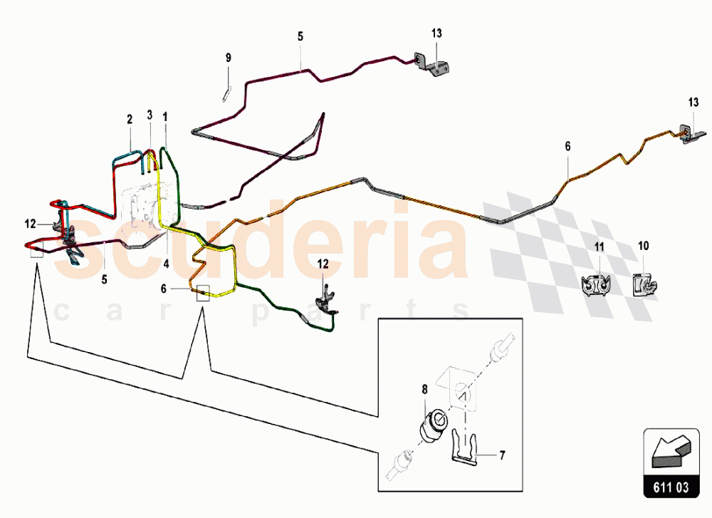 Brake Servo, Pipes And Vacuum System 2 of Lamborghini Lamborghini Aventador LP740 S