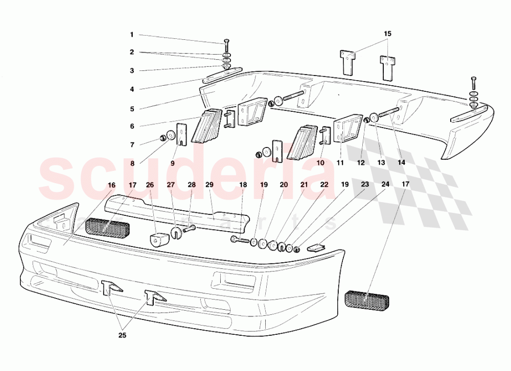 Bumpers of Lamborghini Lamborghini Diablo SV (1998)