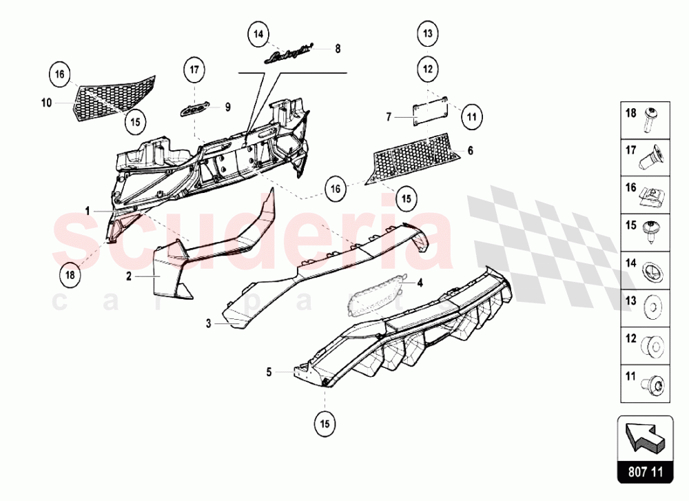 REAR BUMPERS 1 of Lamborghini Lamborghini Aventador LP750 SV Roadster