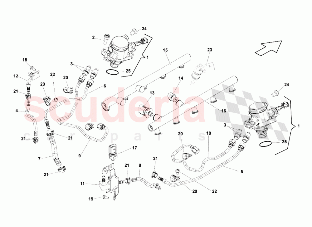 FUEL PUMP of Lamborghini Lamborghini Gallardo LP550 Spyder