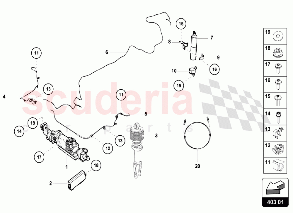LIFTING SYSTEM of Lamborghini Lamborghini Huracan LP610 Spyder