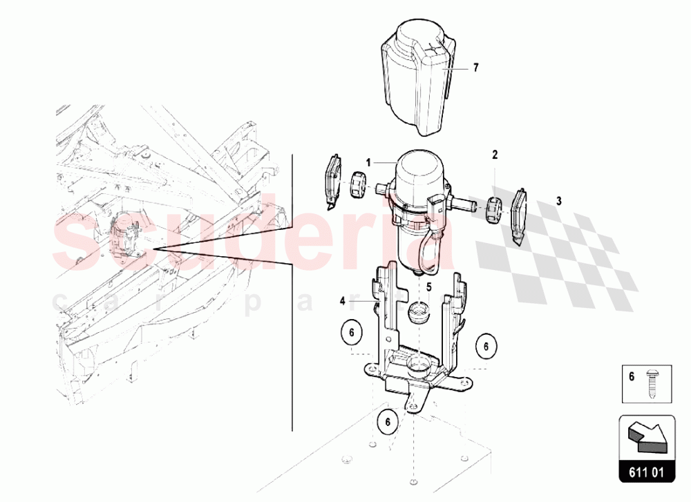 ELECTRIC BRAKE SYSTEM PUMP of Lamborghini Lamborghini Aventador LP750 SV Roadster