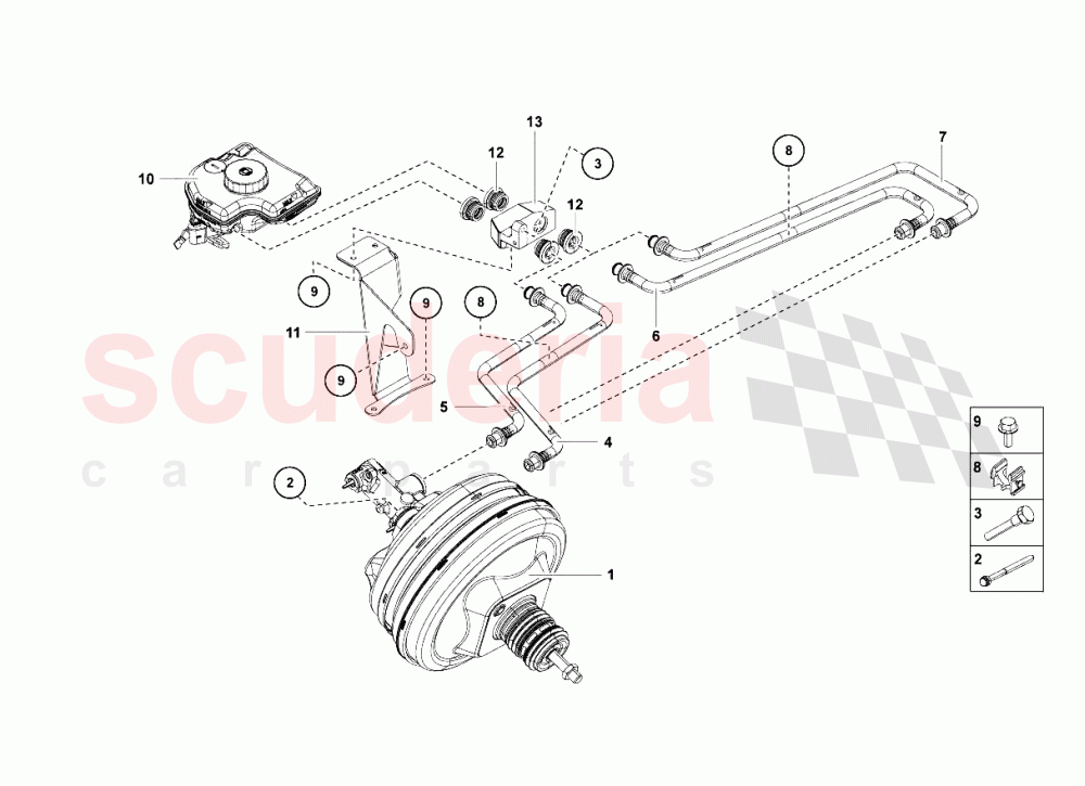 Power Brake of Lamborghini Lamborghini Aventador LP700 Coupe
