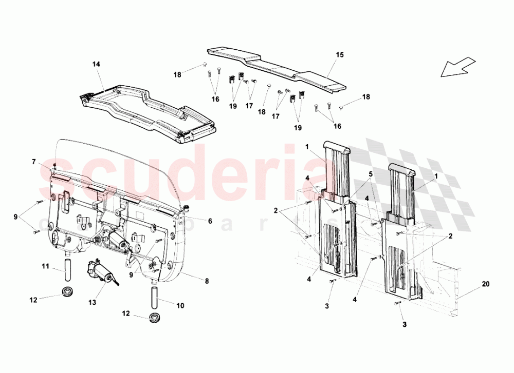 REAR WINDOW GLASS of Lamborghini Lamborghini Gallardo LP550 Spyder