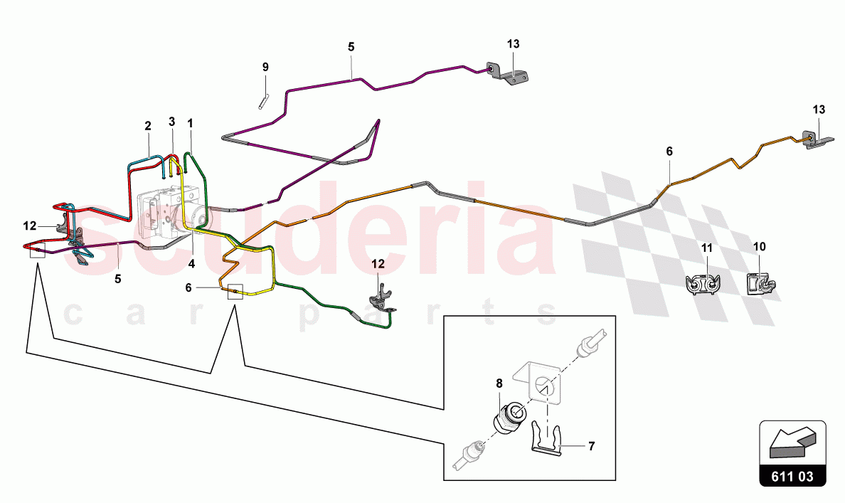 BRAKE SERVO, PIPES AND VACUUM SYSTEM of Lamborghini Lamborghini Aventador LP780 Ultimae